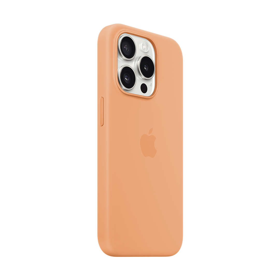 Funda de Silicona para iPhone 15 Pro con MagSafe - Naranja Sorbete