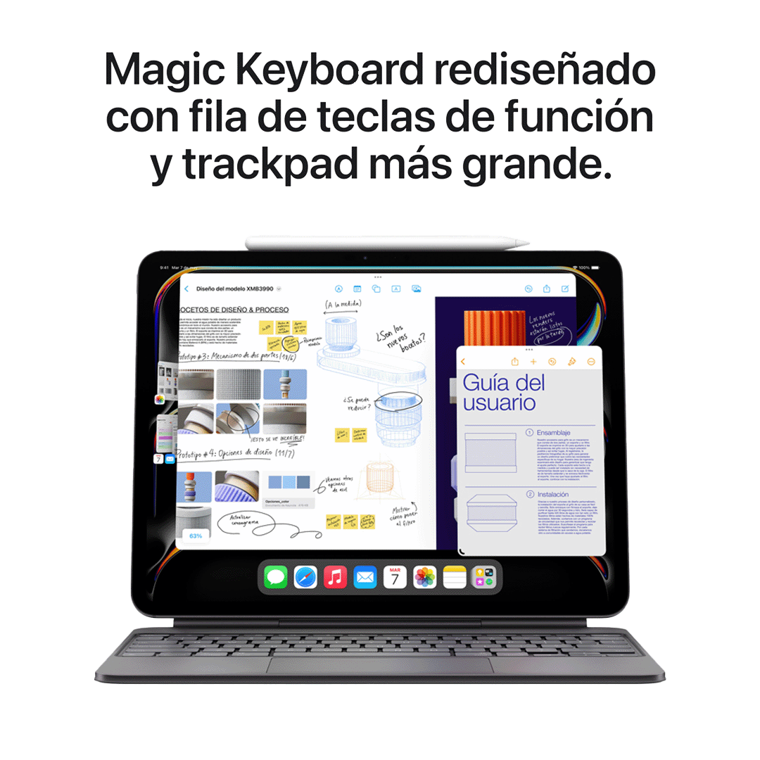 iPad Pro 11" M4 WiFi 512GB, Vidrio Estándar - Negro Espacial