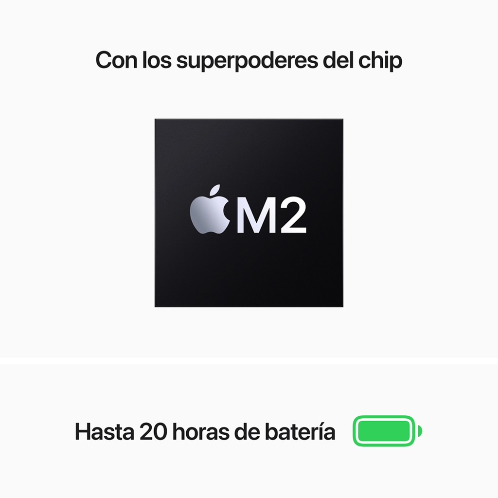 MacBook Pro 13" M2 - 8 CPU, 10 GPU, 8 GB, 512 GB - Plata