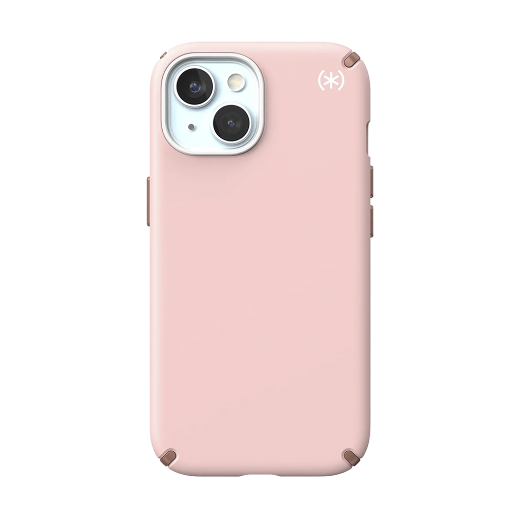 Speck Presidio2 Pro for iPhone 15 - Dahlia Pink/Rose Copper/White