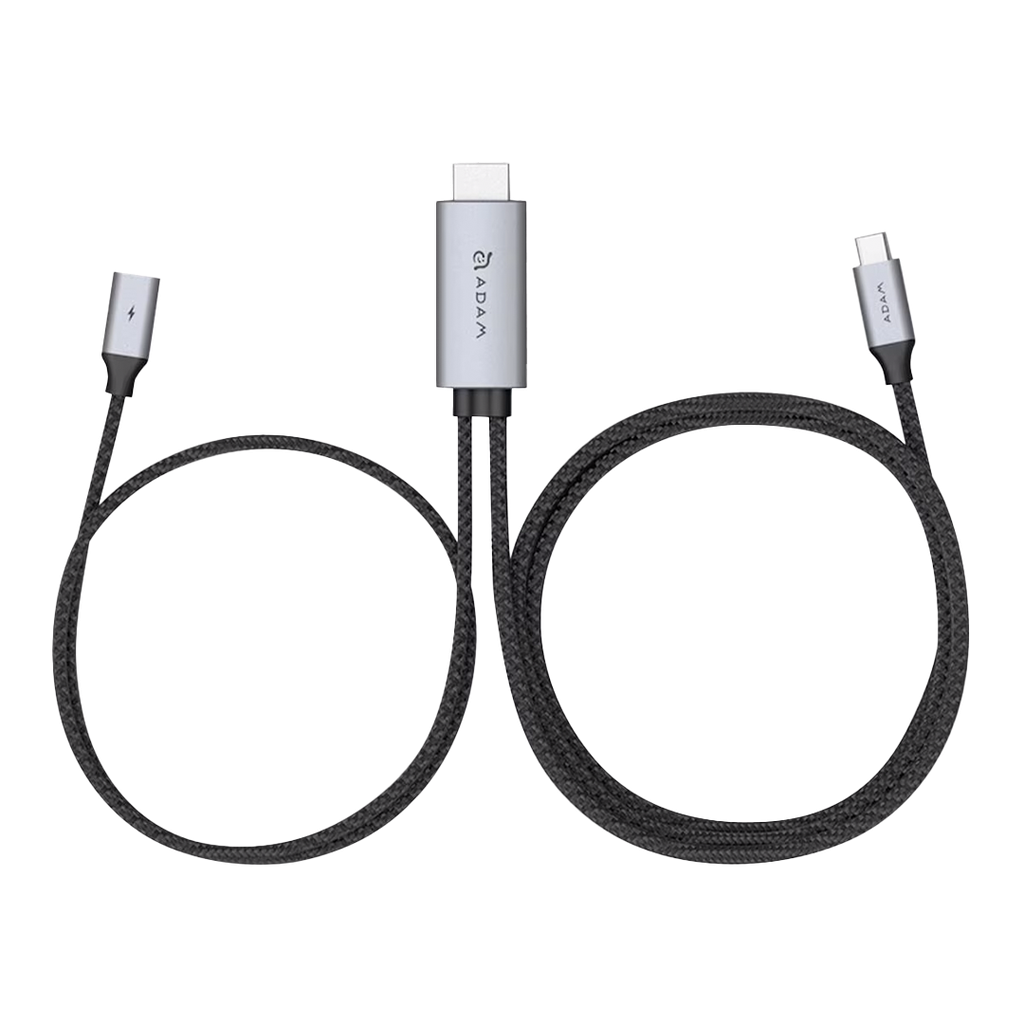 Adam Elements CASA H180 USB-C a Cable 4K 60Hz HDMI con PD 100W - Gris