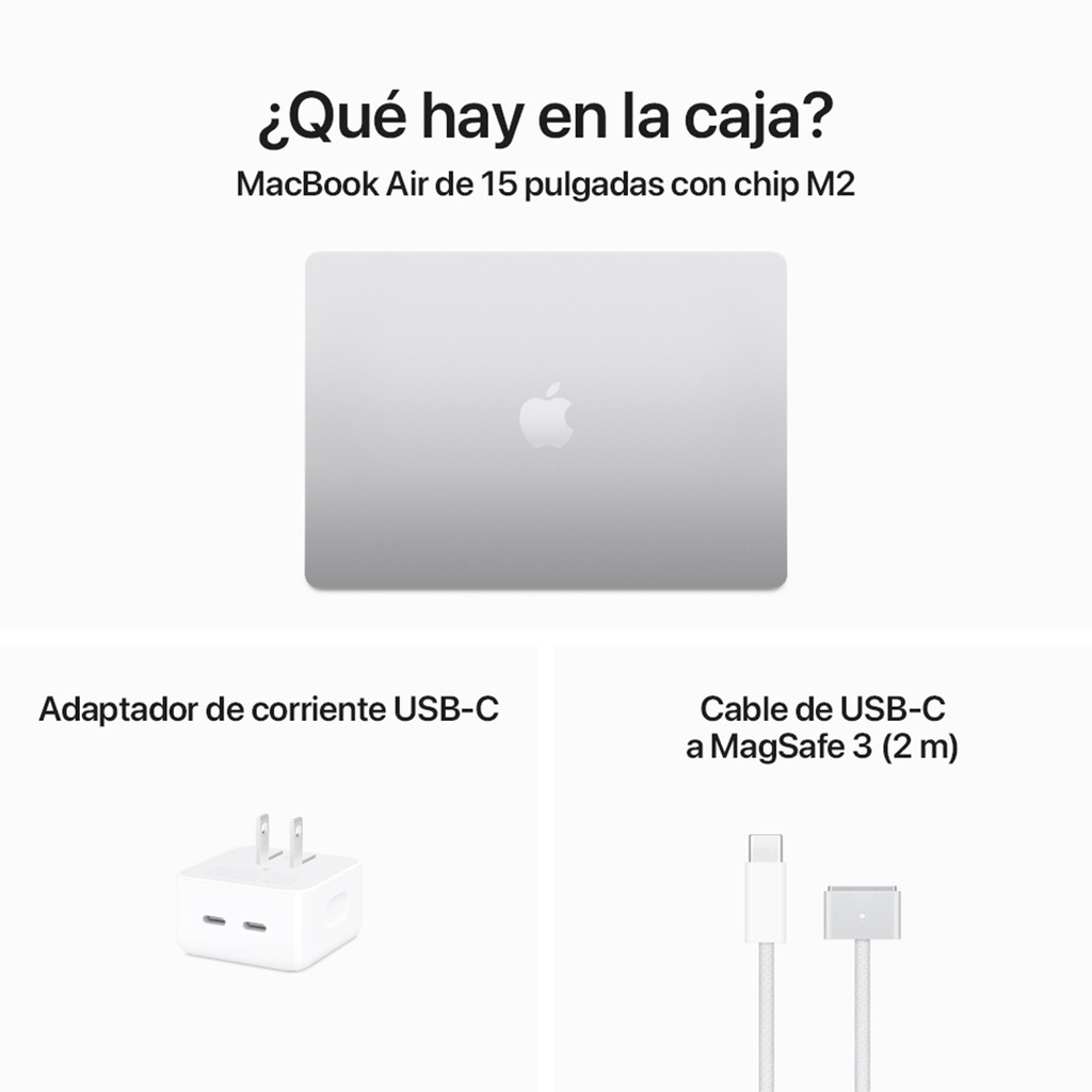 MacBook Air 15.3" M2 10C GPU/8GB/512GB - Plata