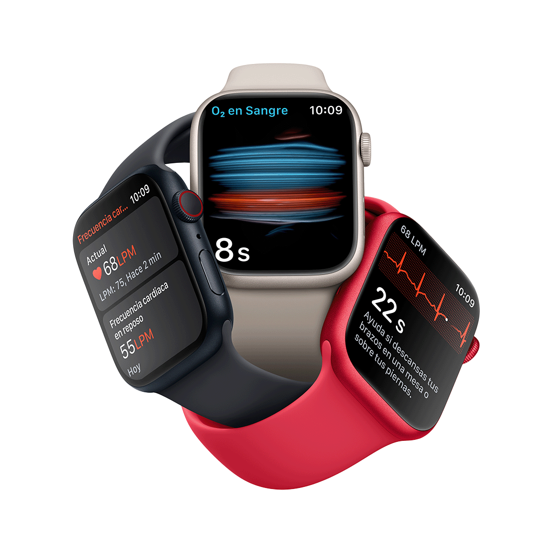 Apple Watch Series 8 GPS 41mm - (PRODUCT)Caja de Aluminio Roja - (PRODUCT)Banda Deportiva Roja - Regular