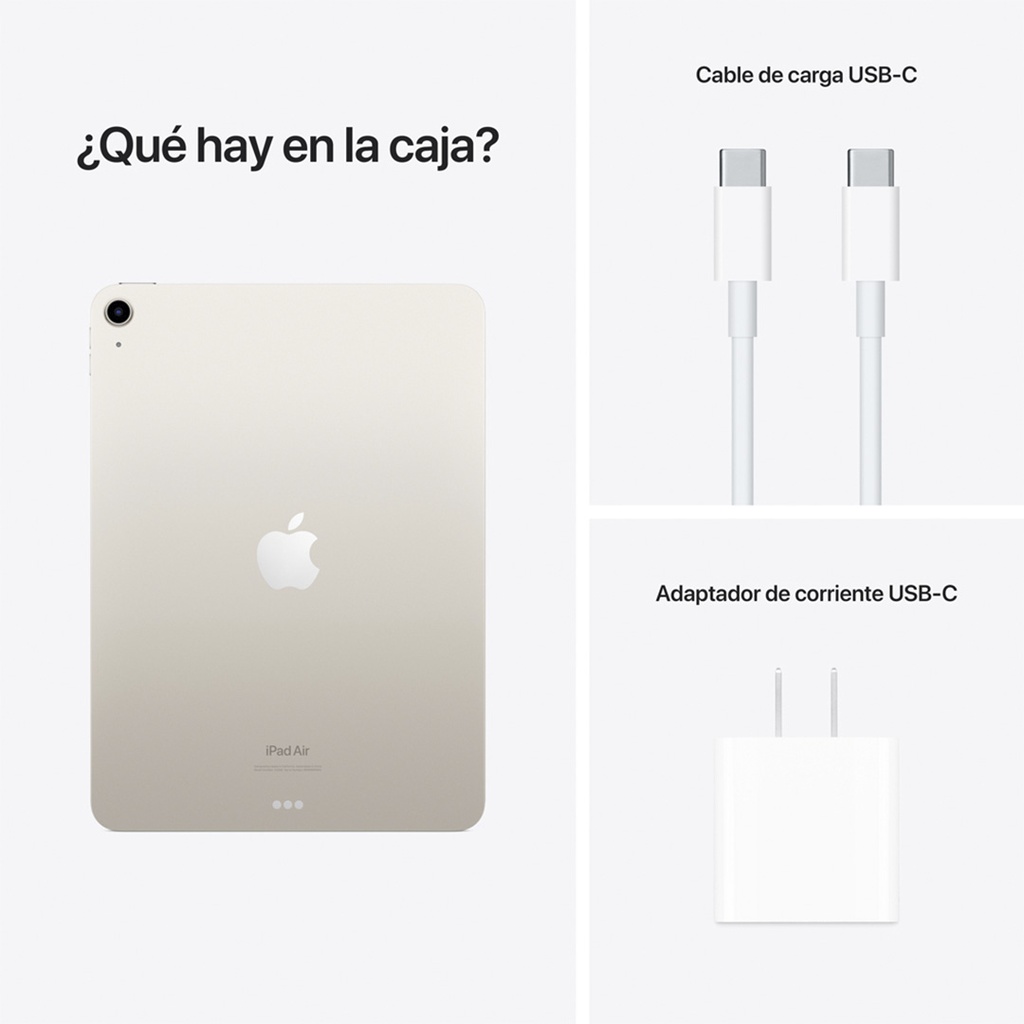 iPad Air 10.9" M1, Wi-Fi, 256GB - Blanco Estrella