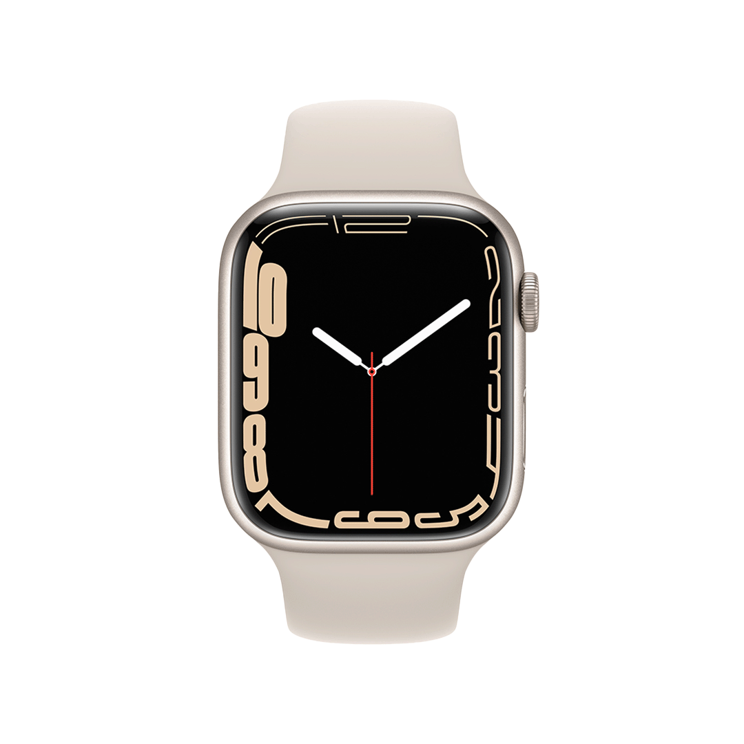 Apple Watch Series 7 GPS + Cellular - Caja de Aluminio Blanco Estrella 45mm - Banda Deportiva Blanco Estrella 