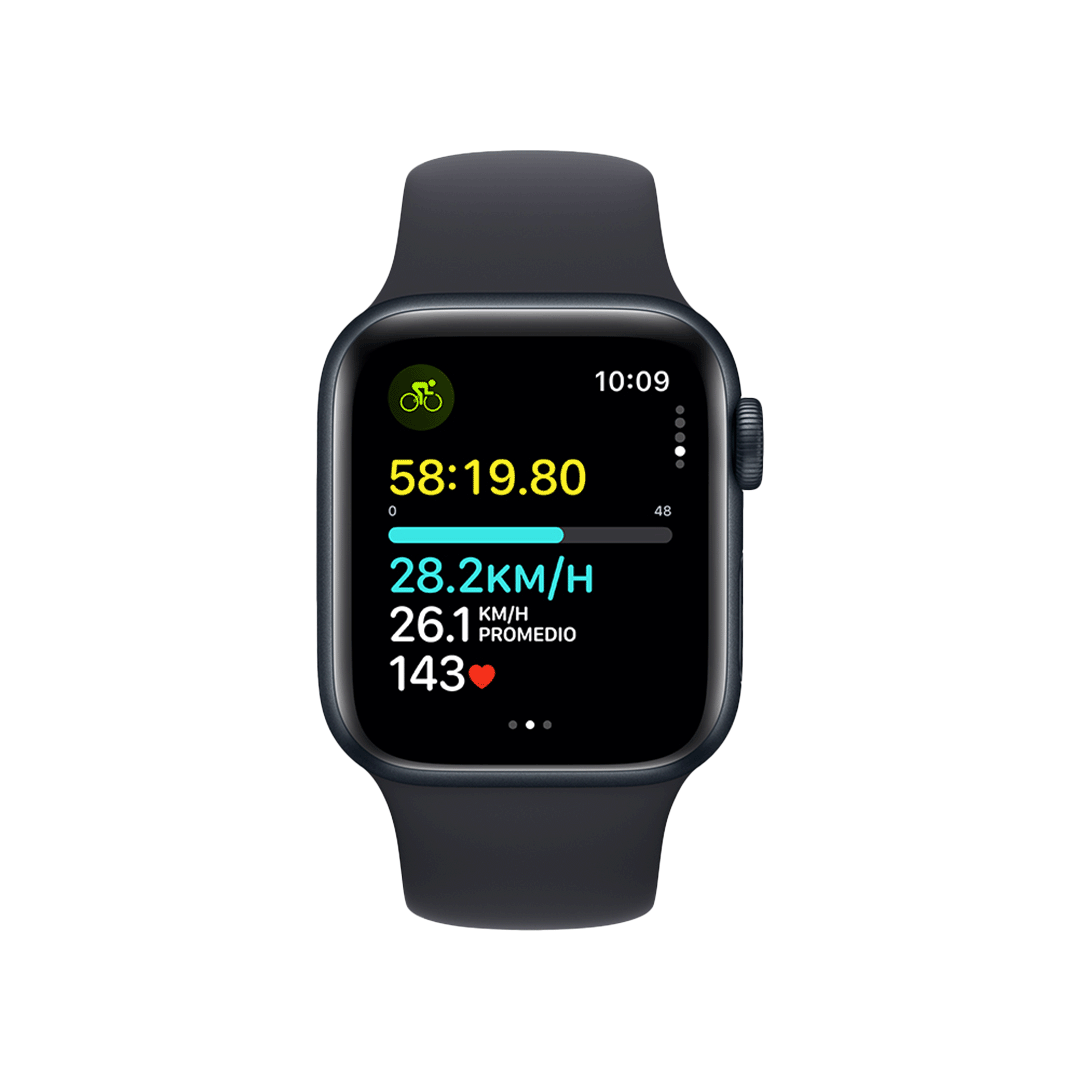 Apple Watch SE GPS 40mm - Caja de Aluminio Medianoche con Banda Deportiva Medianoche - M/L