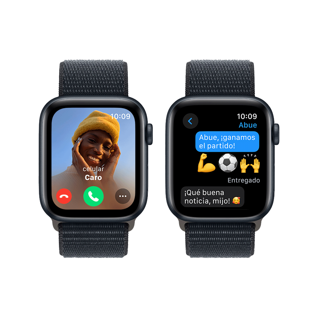 Apple Watch SE GPS 44mm - Caja de Aluminio Medianoche con Loop Deportivo Medianoche