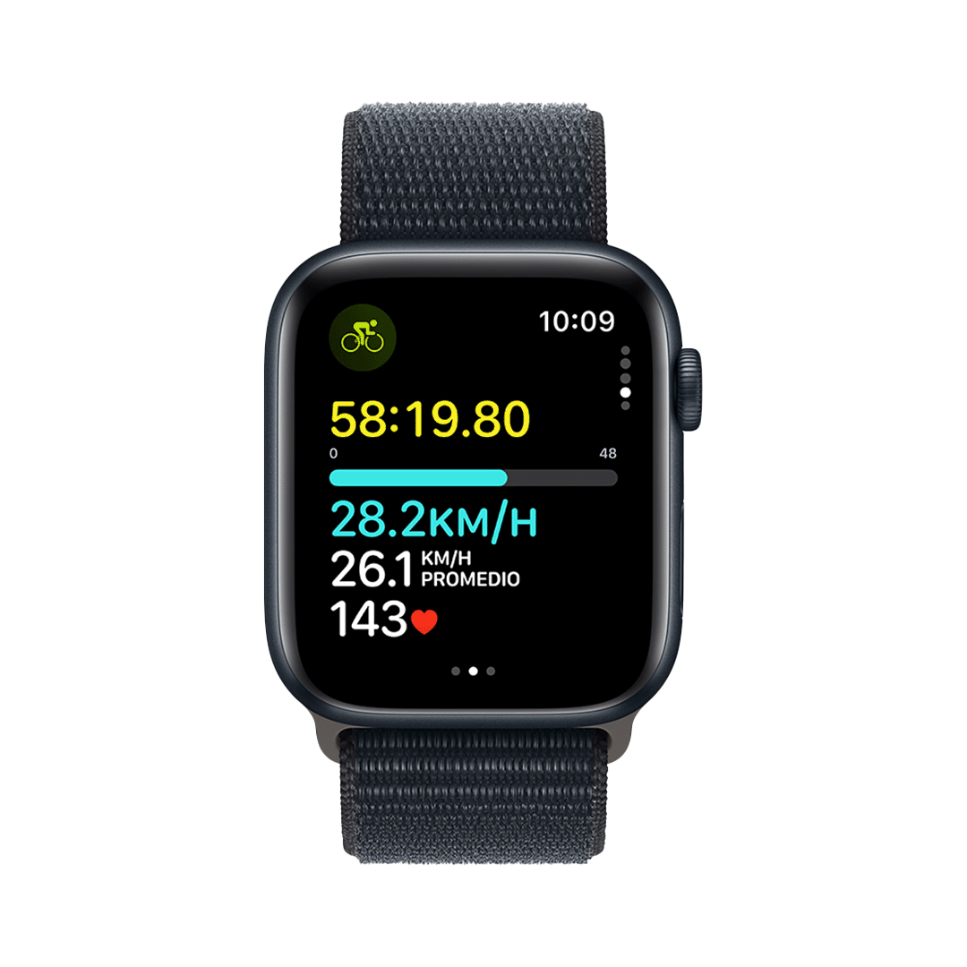 Apple Watch SE GPS 44mm - Caja de Aluminio Medianoche con Loop Deportivo Medianoche