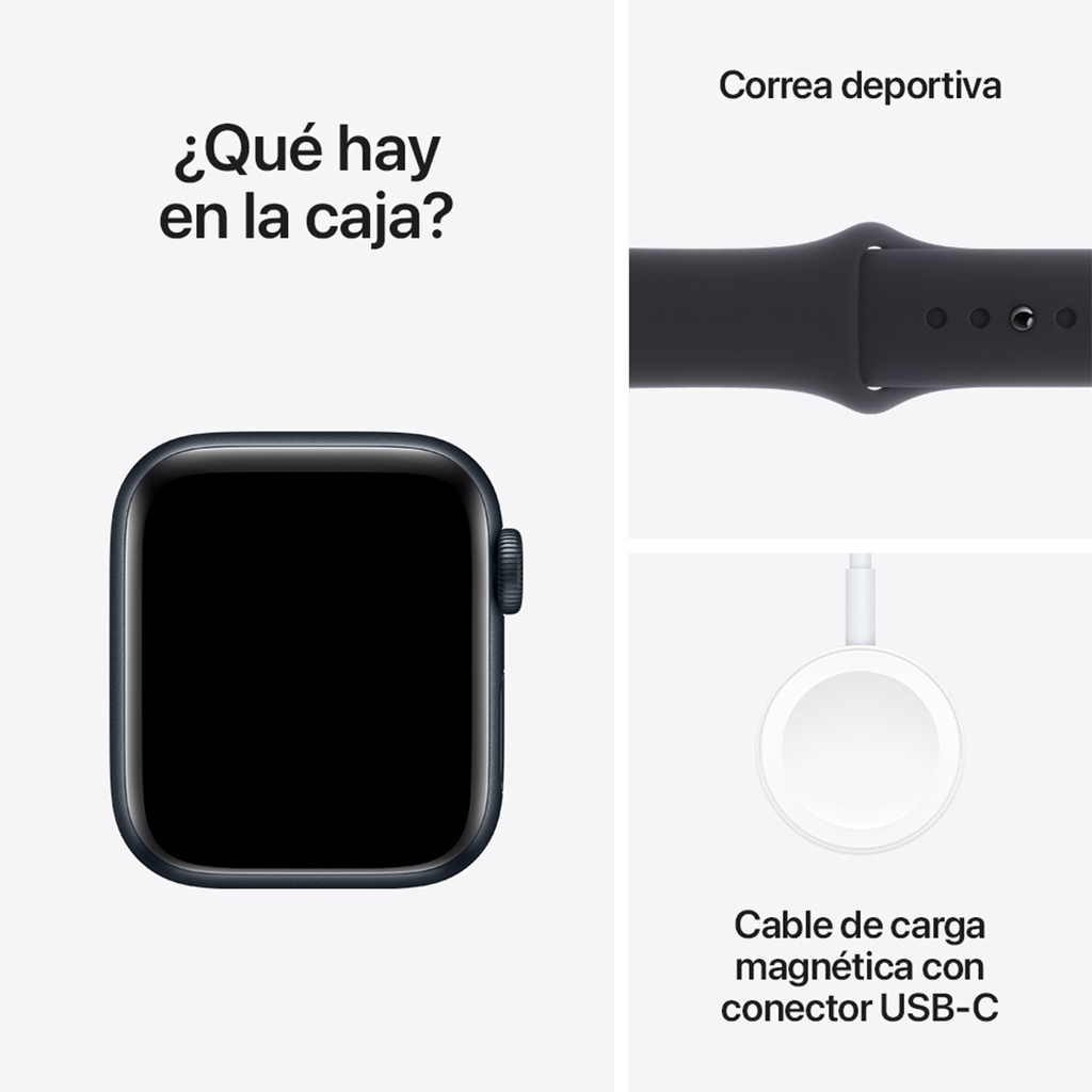 Apple Watch SE GPS 40mm - Caja de Aluminio Medianoche con Banda Deportiva Medianoche - S/M