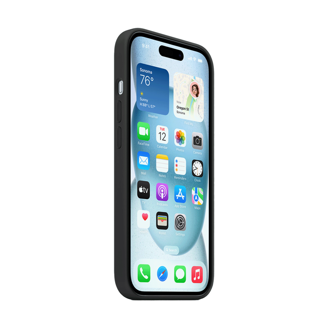 Funda de Silicona con MagSafe para iPhone 15 - Negro