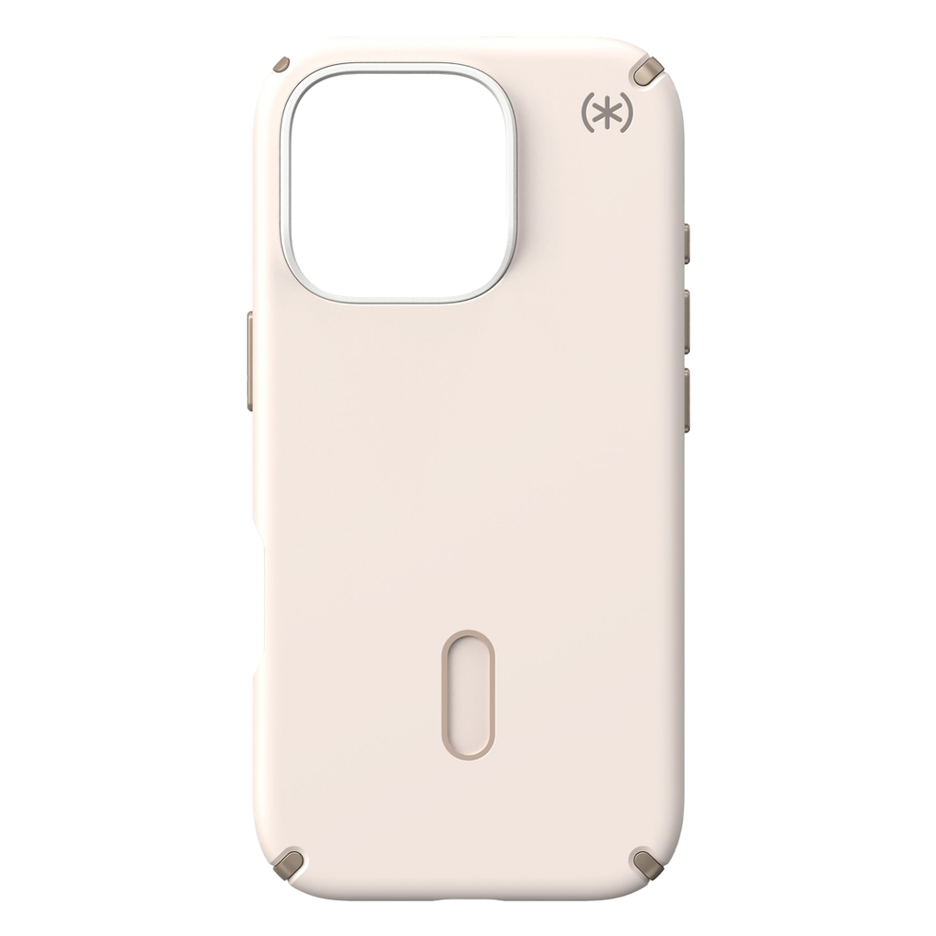 Speck Presidio 2 Pro Funda con ClickLock para iPhone 16 Pro - Hueso/Dorado Herencia/Avellana