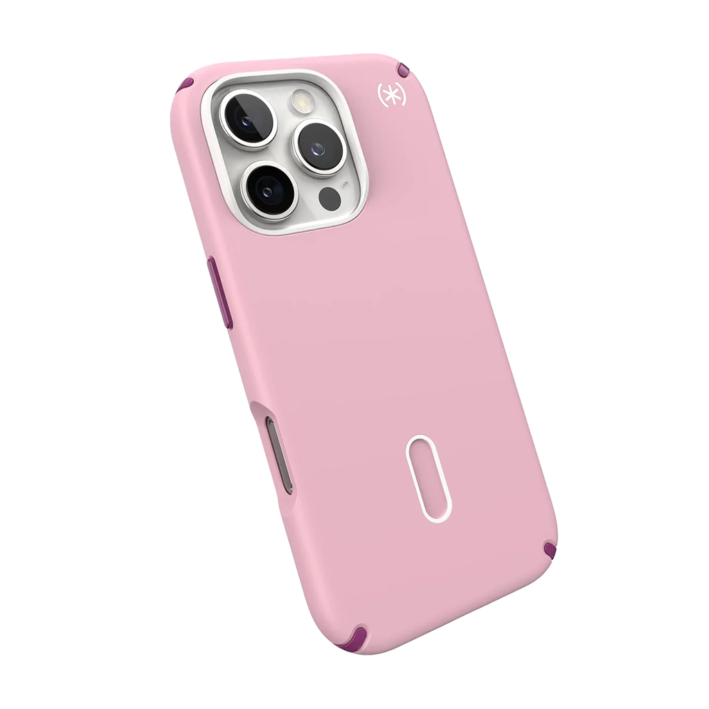 Speck Presidio 2 Pro Funda con ClickLock para iPhone 16 Pro - Rosa/Arándano Morado/Blanco