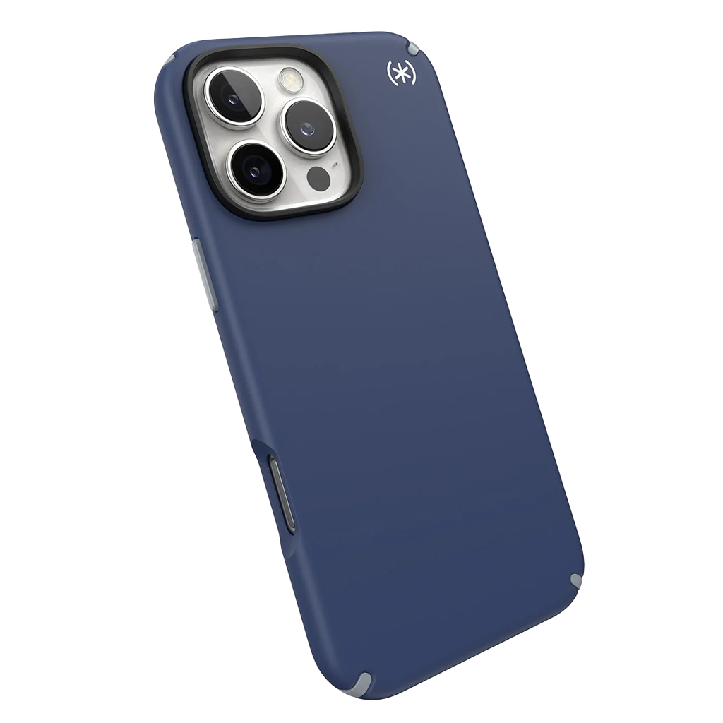 Speck Presidio 2 Pro Funda con MagSafe para iPhone 16 Pro Max - Azul Costero/Gris Polvo/Blanco