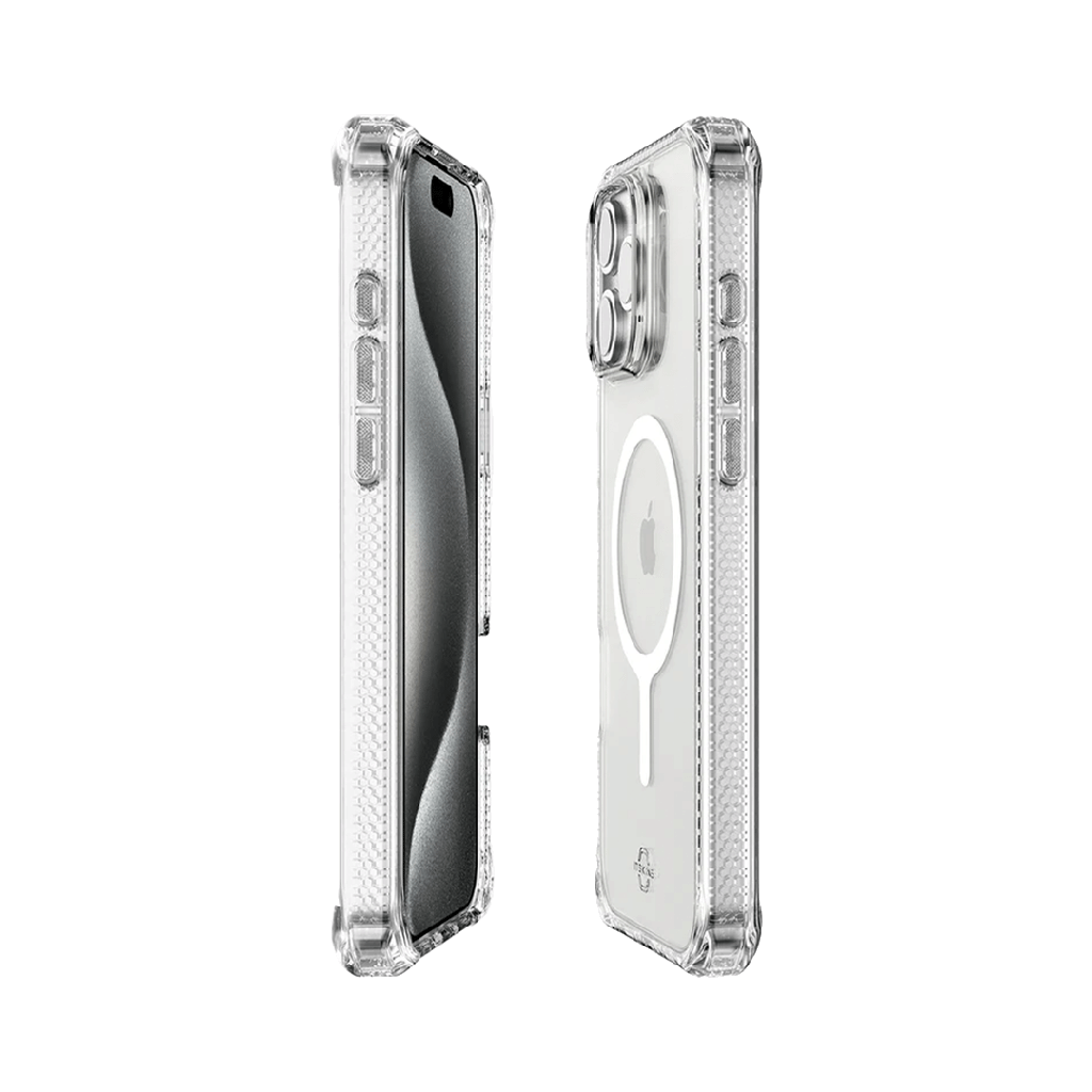 ItSkins Hybrid R Funda Transparente con MagSafe para iPhone 16 Pro - Transparente