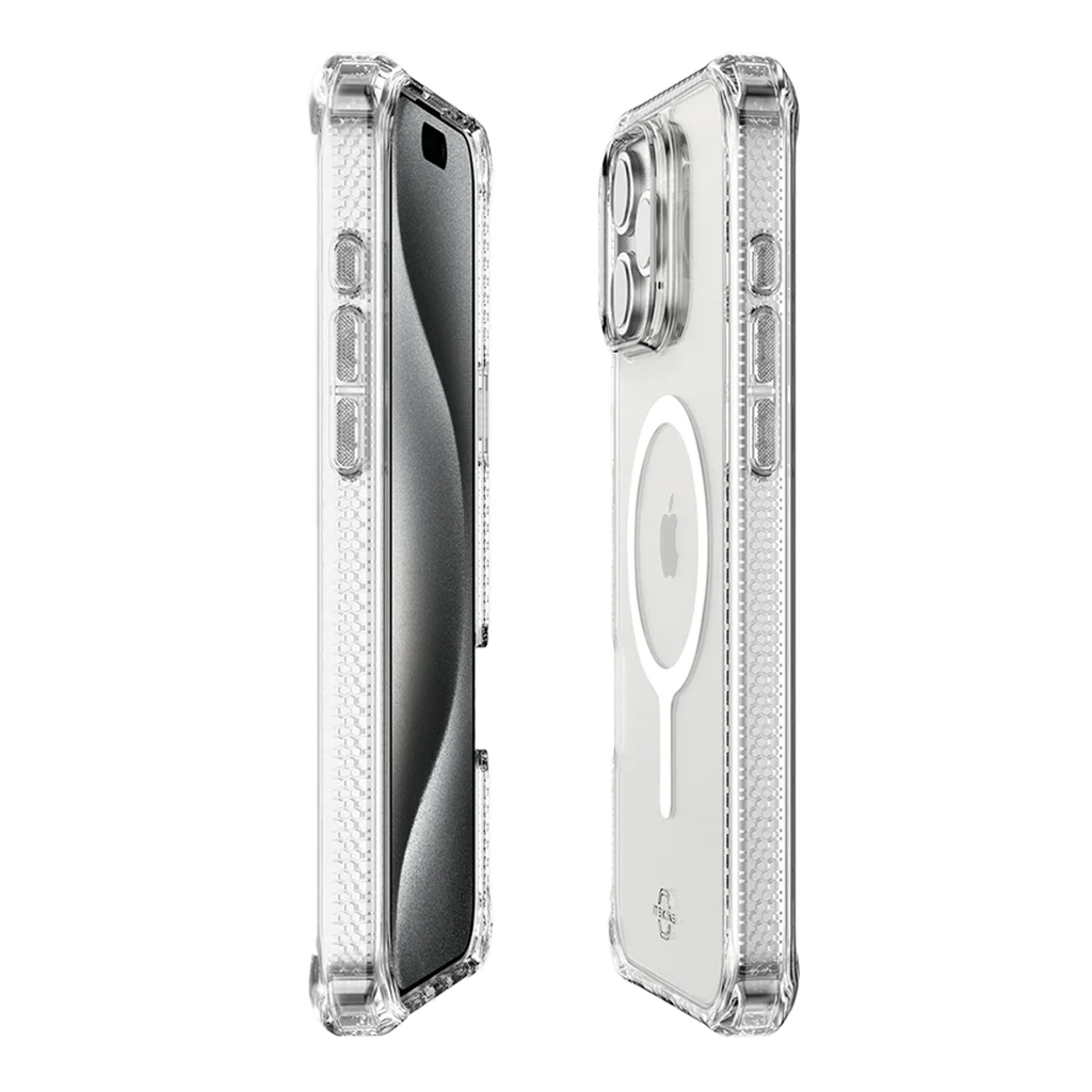 ItSkins Hybrid R Funda Transparente con MagSafe para iPhone 16 Pro - Transparente