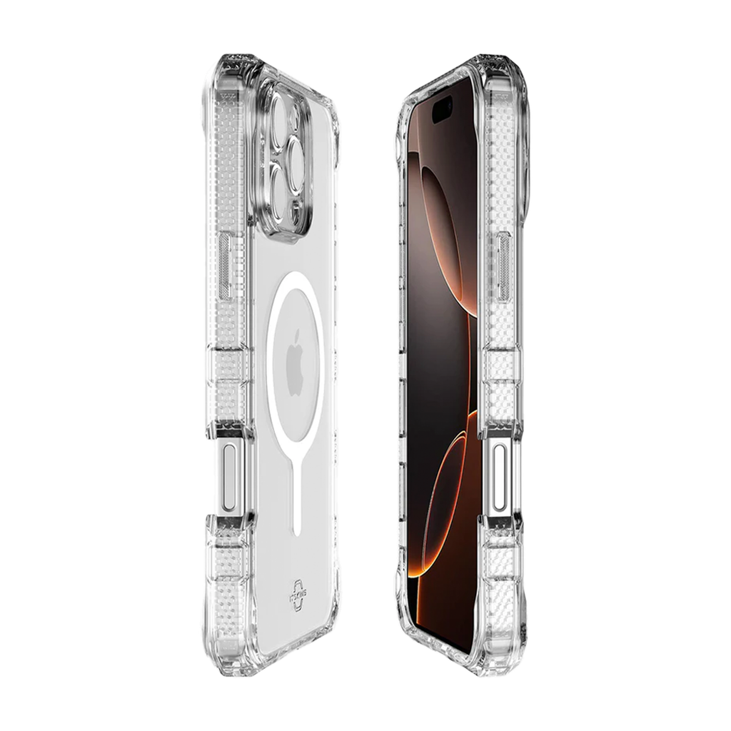 ItSkins Supreme R Funda Transparente con MagSafe para iPhone 16 Pro - Blanco