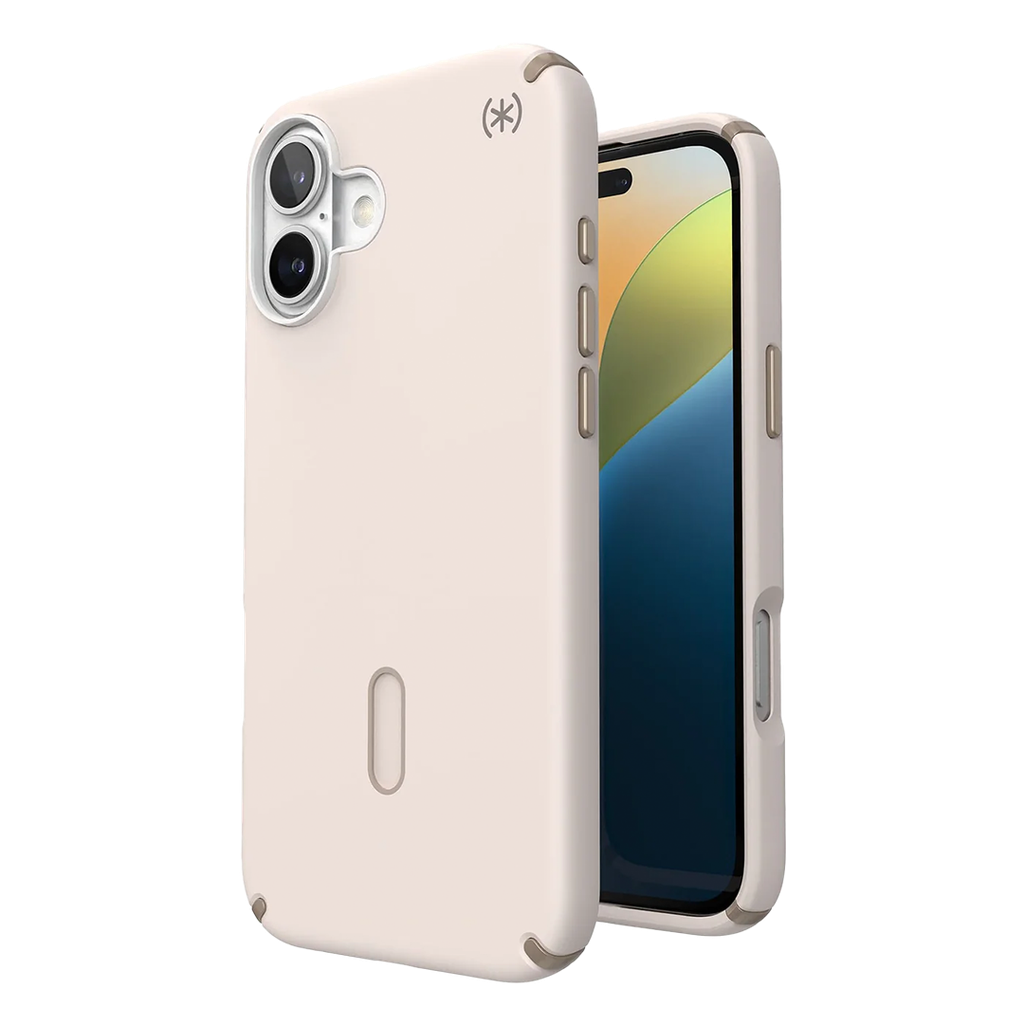 Speck Presidio 2 Pro Funda con ClickLock para iPhone 16 Plus - Hueso/Oro Reliquia/Marron