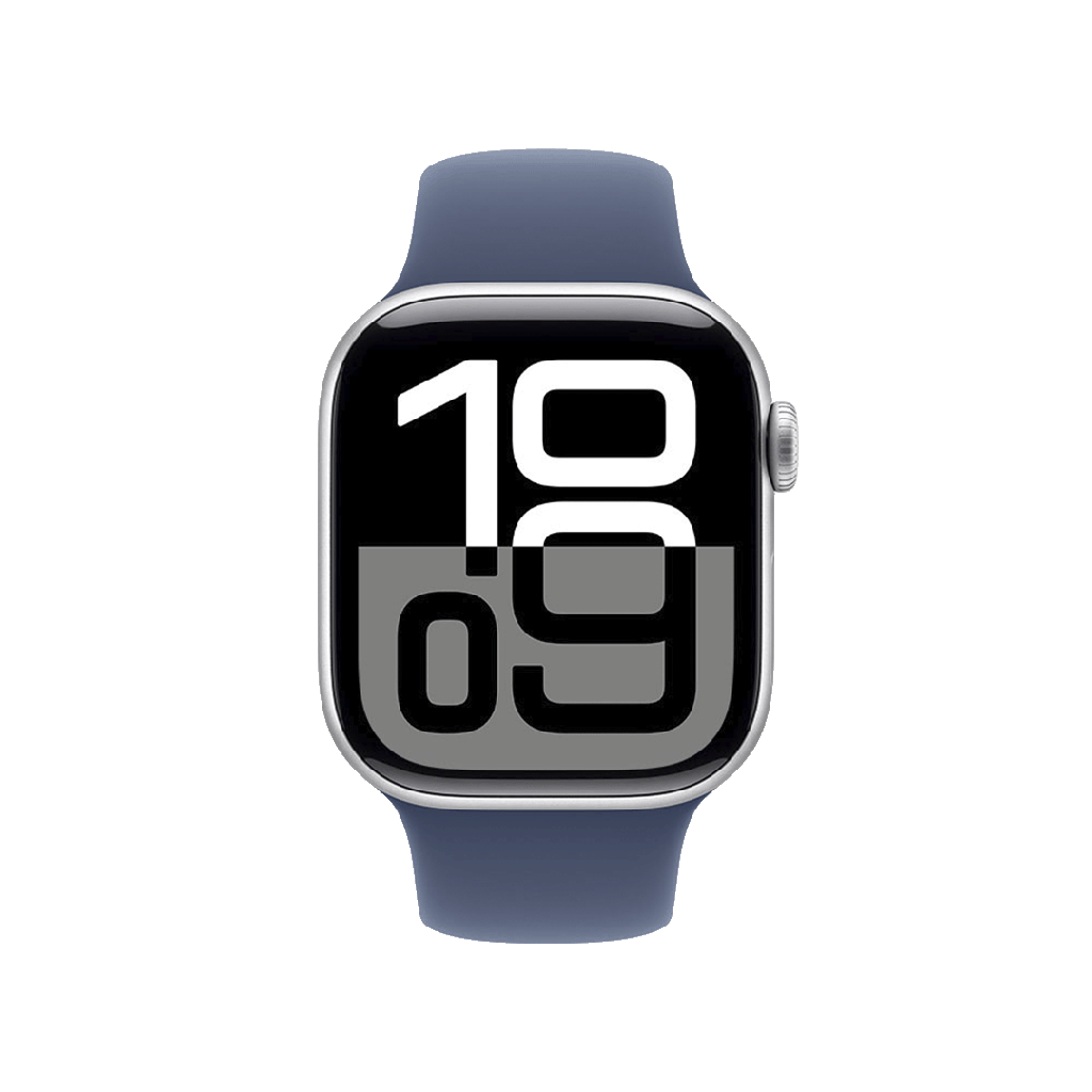 Apple Watch S10 GPS 42mm - Caja de Aluminio Plata - Banda Deportiva Azul Denim - M/L