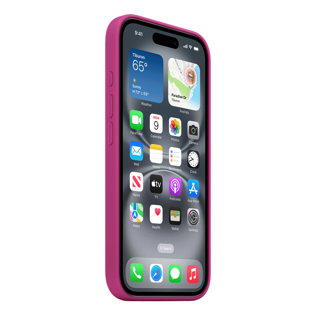 Funda de Silicona con Magsafe para iPhone 16 - Fucsia