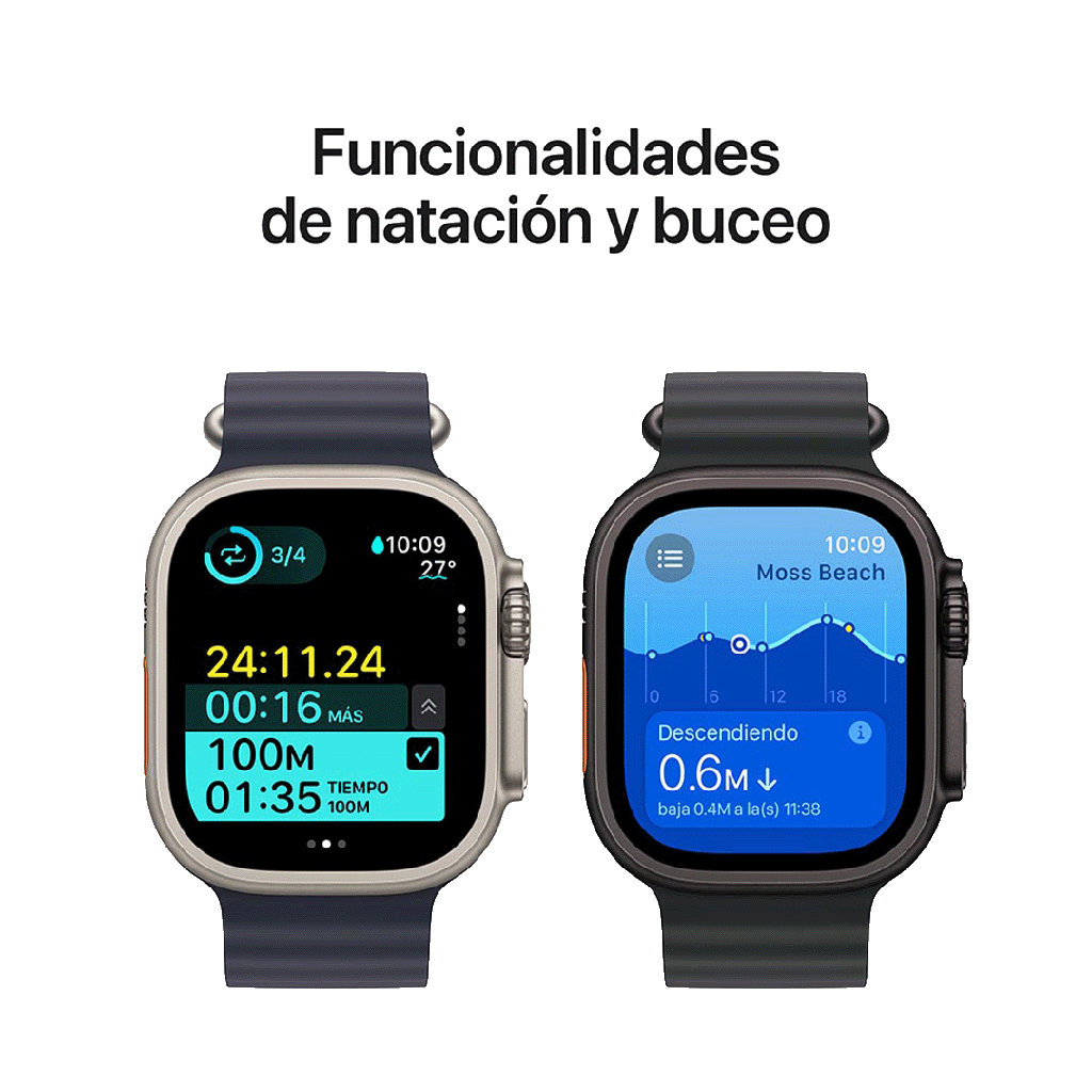 Apple Watch Ultra 2 GPS 49mm - Caja de Titanio Negra - Loop Alpino Verde Oscuro - M