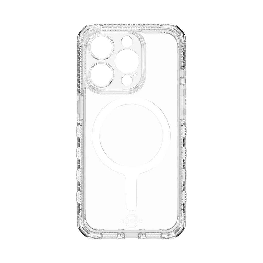 ItSkins Supreme R Funda Transparente con Magsafe para iPhone 15 Pro Max - Blanco