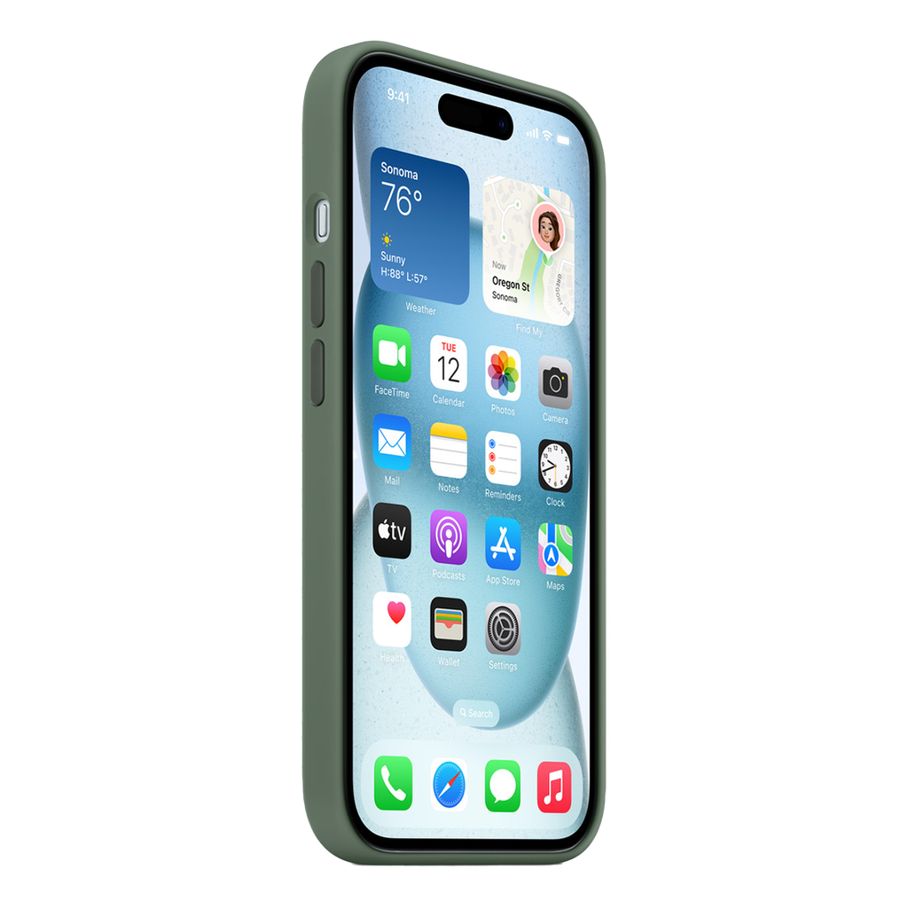 Funda de Silicona para iPhone 15 - Ciprés