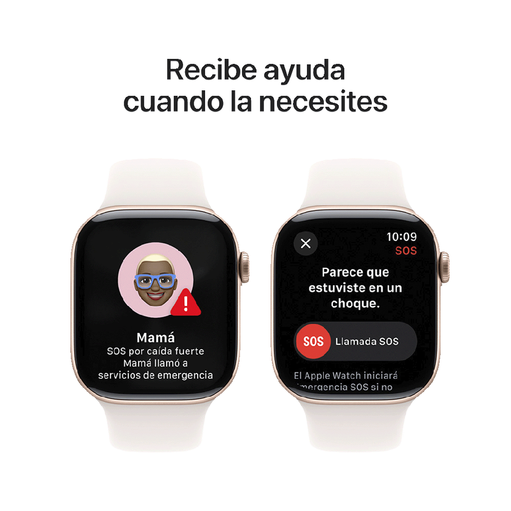 Apple Watch S10 GPS 46mm - Caja de Aluminio Oro Rosa - Banda Deportiva Rosa Rubor - M/L