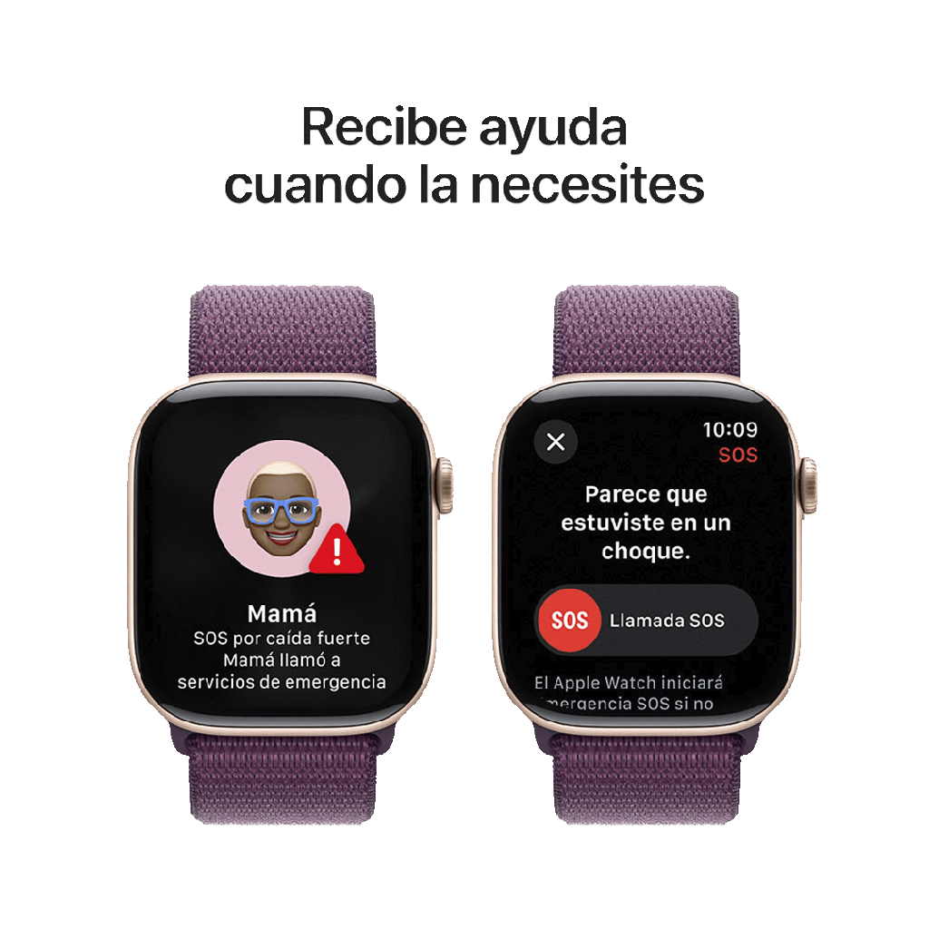 Apple Watch S10 GPS 46mm - Caja de Aluminio Oro Rosa - Loop Deportivo Ciruela