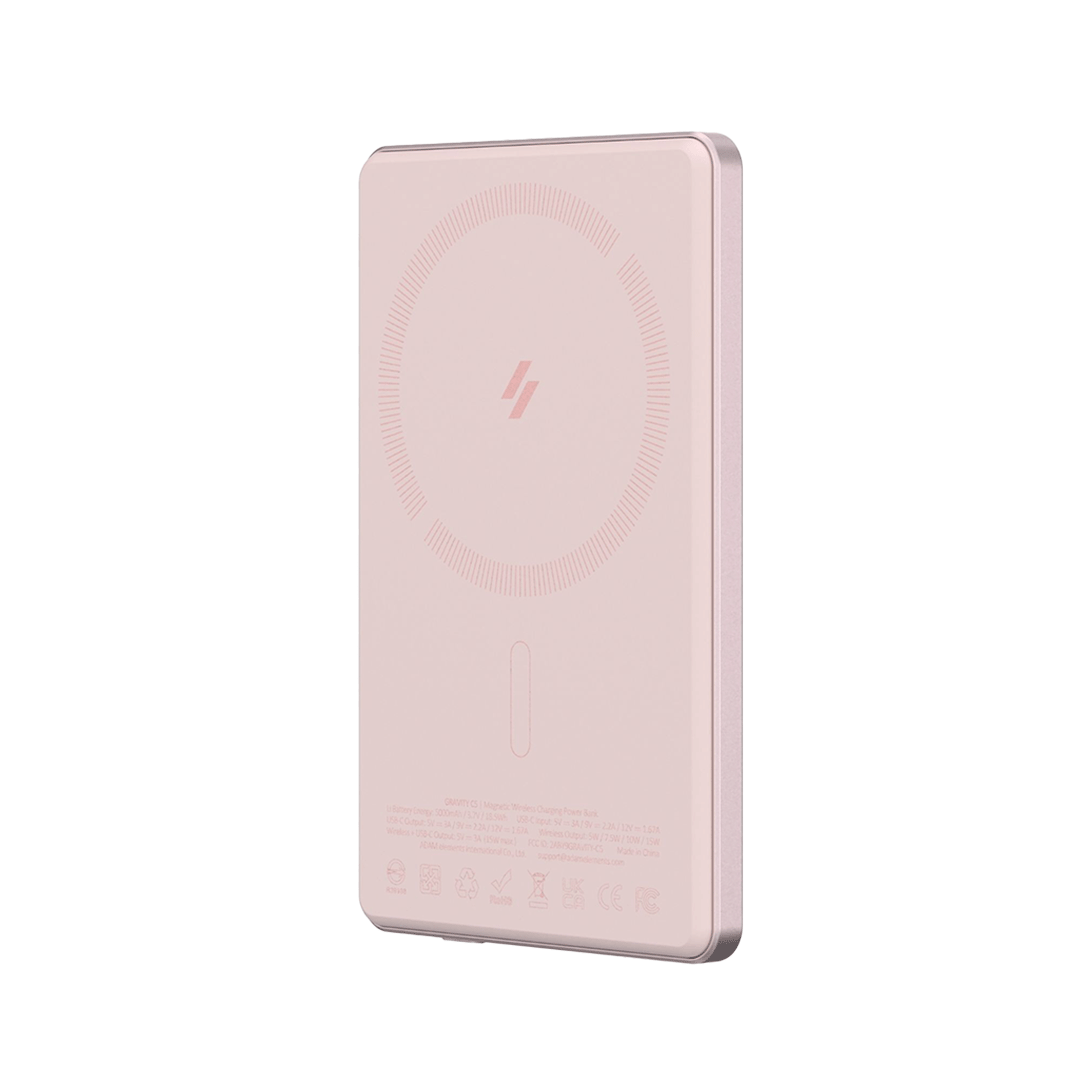 Adam Elements GRAVITY C5 5000mAh Banco de carga magnético inalámbrico - Rosa