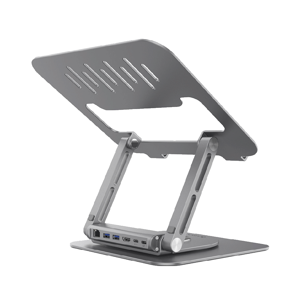 Adam Elements CASA HUB Stand Pro USB-C 6-en-1 Laptop Stand Hub - Gris