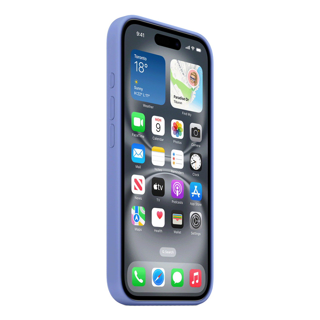 Funda de Silicona con MagSafe para iPhone 16 - Azul Bígaro