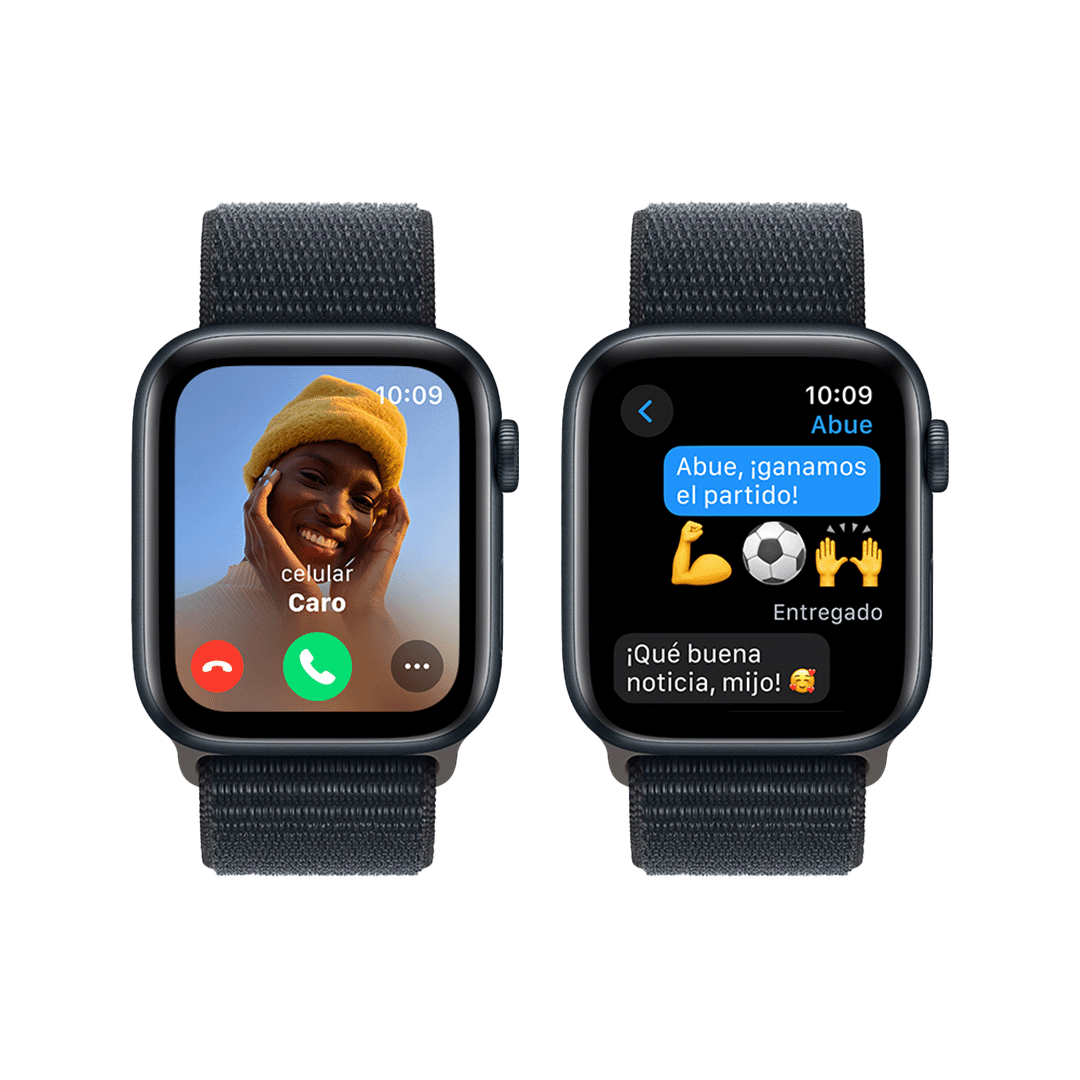 Apple Watch SE GPS 44mm Midnight Aluminium Case with Ink Sport Loop