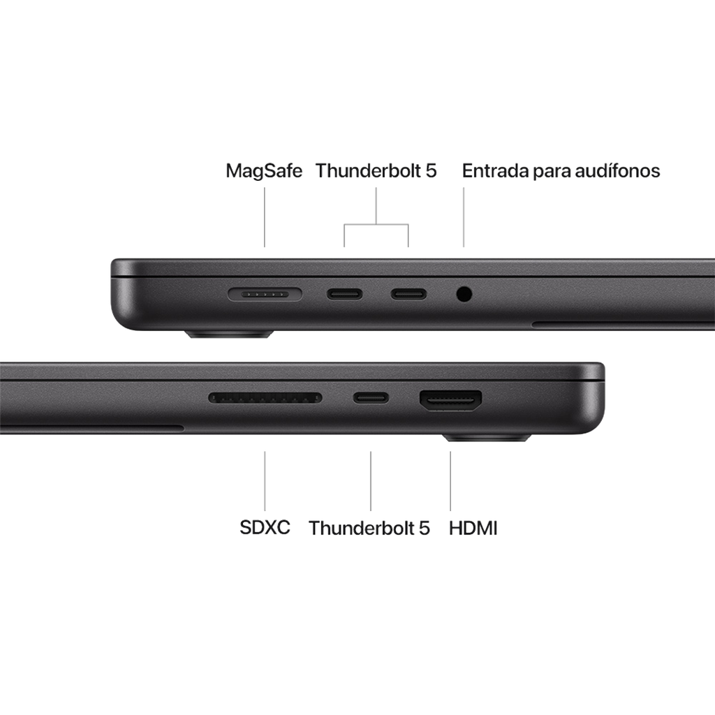 MacBook Pro 16" M4 Max - 16 CPU, 40 GPU, 48 GB, 1 TB - Negro Espacial