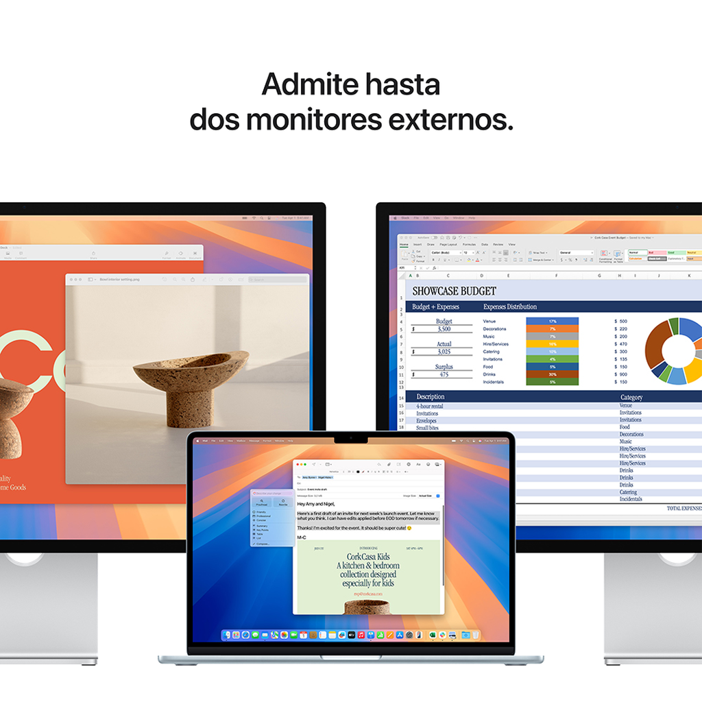 15-inch MacBook Air: Apple M4 chip with 10-core CPU and 10-core GPU, 16GB
