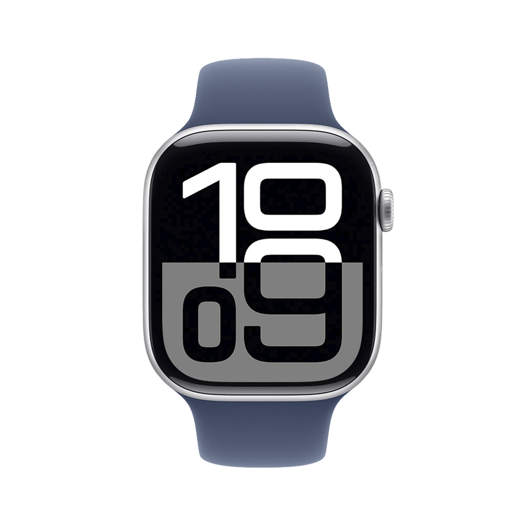 Apple Watch S10 GPS 46mm - Caja de Aluminio color Plata - Banda Deportiva Azul - M/L