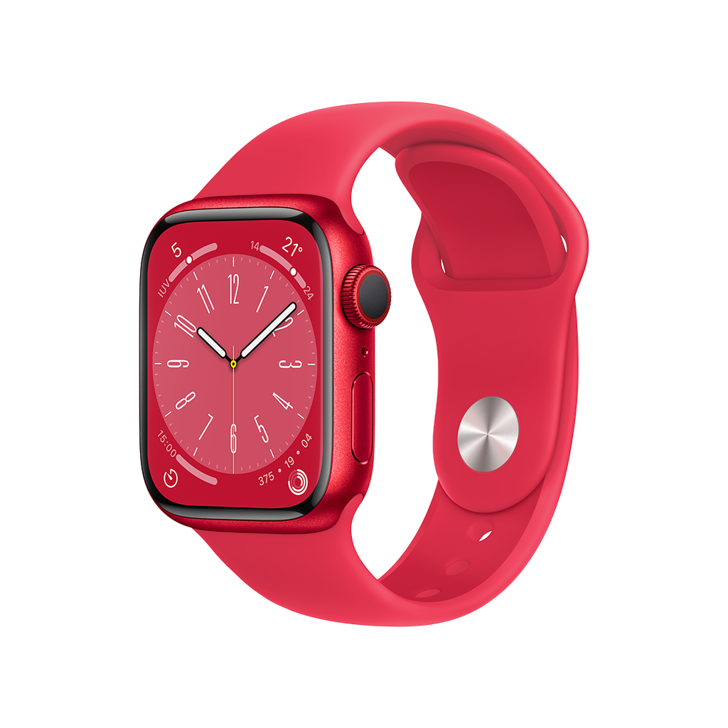 Apple Watch Series 8 GPS 45mm - (PRODUCT)Caja de Aluminio Roja - (PRODUCT)Banda Deportiva Roja - Regular