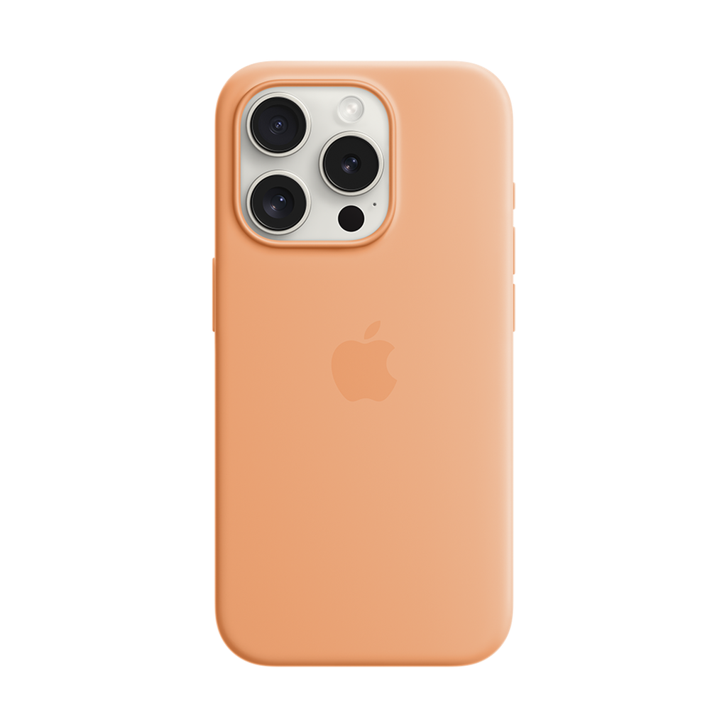 Funda de Silicona para iPhone 15 Pro con MagSafe - Naranja Sorbete