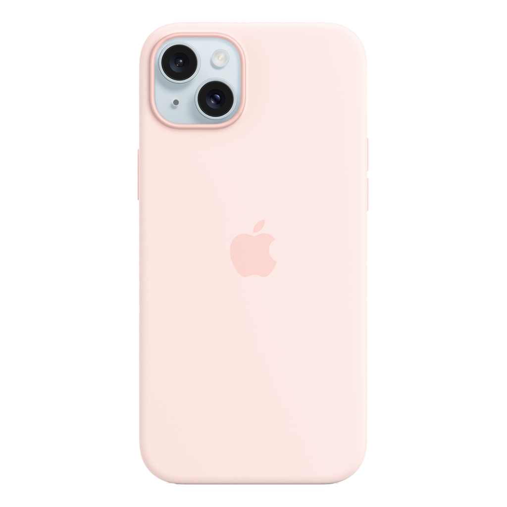 Funda de Silicona con MagSafe para iPhone 15 Plus- Rosa Claro