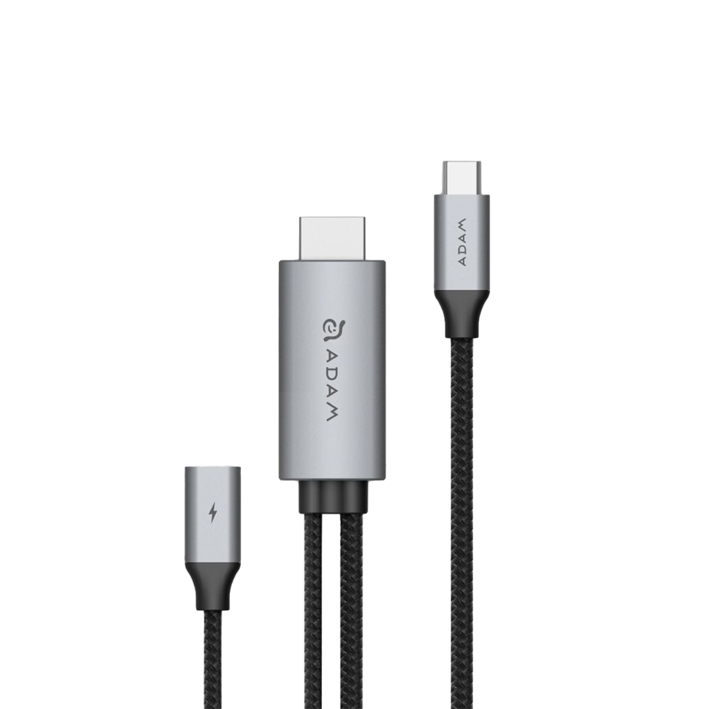 Adam Elements CASA H180 USB-C a Cable 4K 60Hz HDMI con PD 100W - Gris