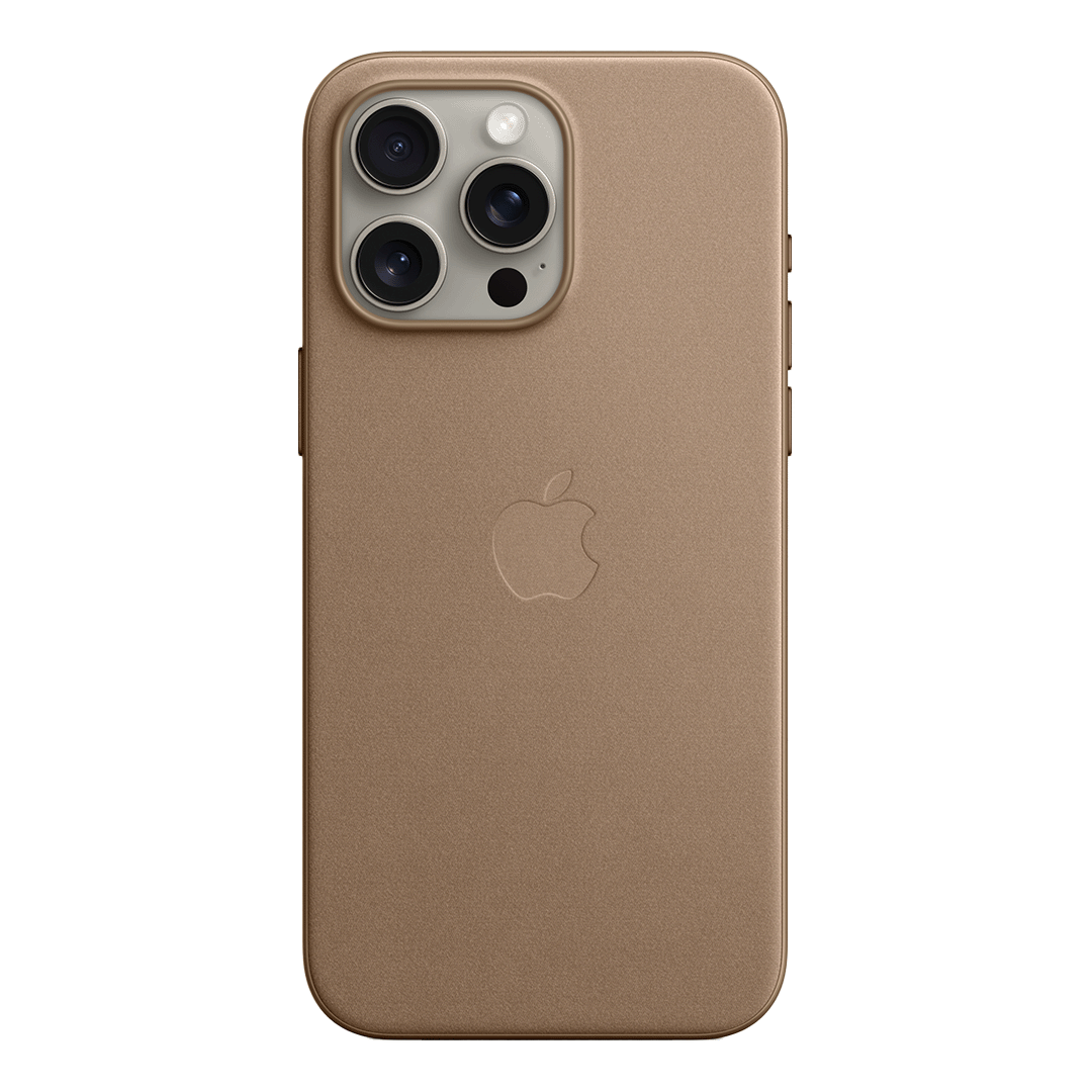 Funda de Trenzado Fino para iPhone 15 Pro Max - Marrón Topo