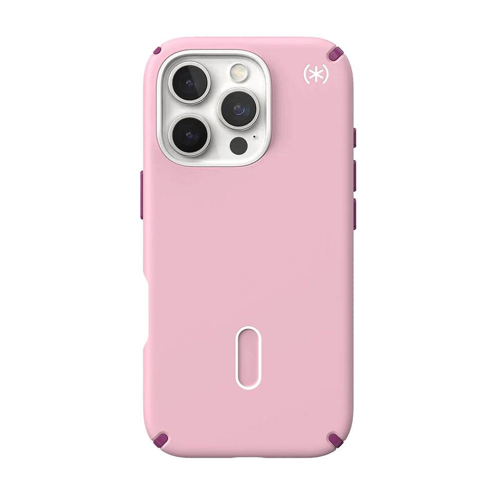 Speck Presidio 2 Pro Funda con ClickLock para iPhone 16 Pro - Rosa/Arándano Morado/Blanco