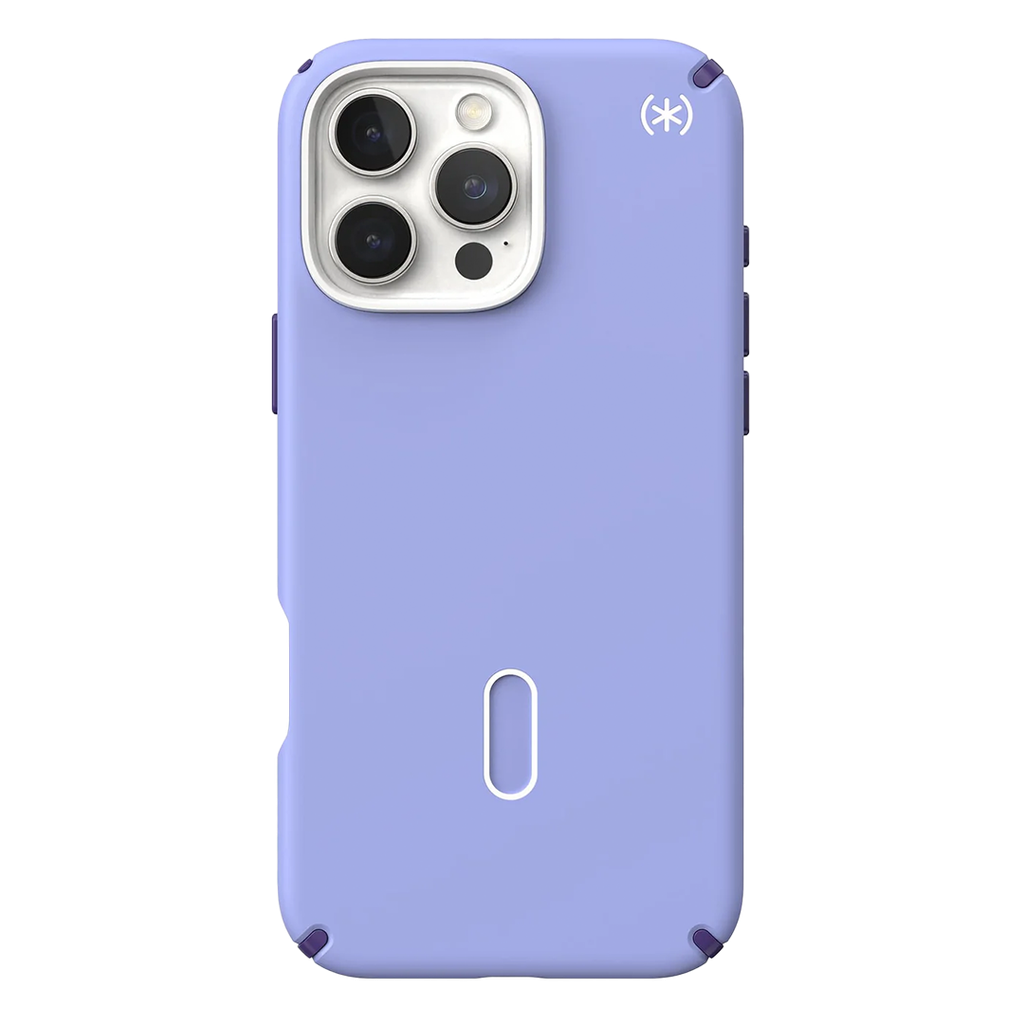 Speck Presidio 2 Pro Funda con ClickLock para iPhone 16 Pro Max - Lavanda Futurista/Púrpura/Blanco