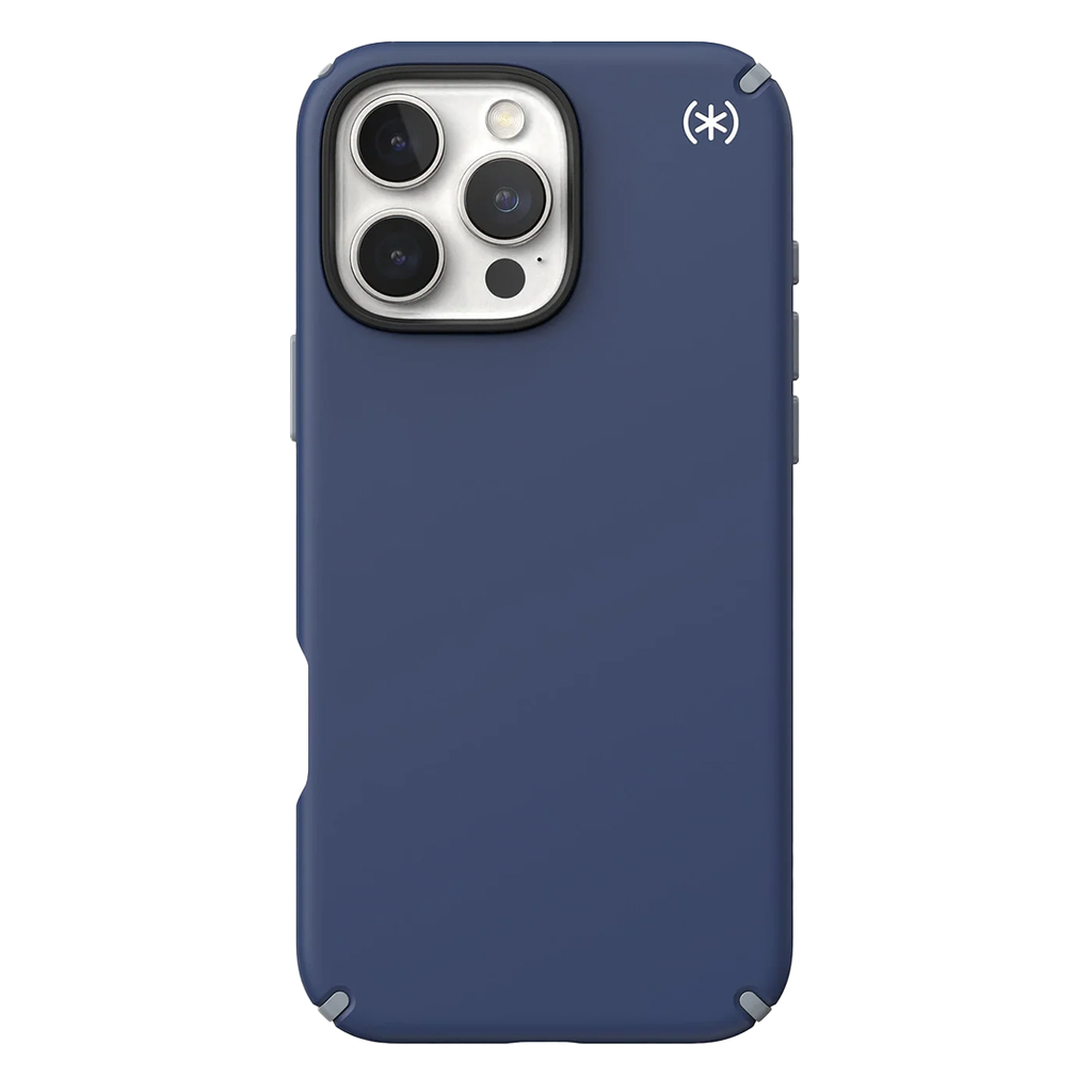 Speck Presidio 2 Pro Funda con MagSafe para iPhone 16 Pro Max - Azul Costero/Gris Polvo/Blanco