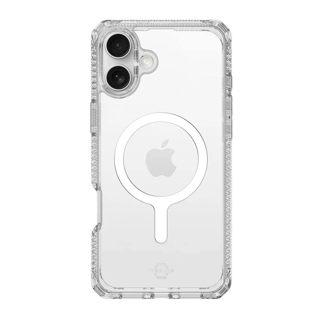 ItSkins Hybrid R Funda Transparente con MagSafe para iPhone 16 - Transparente