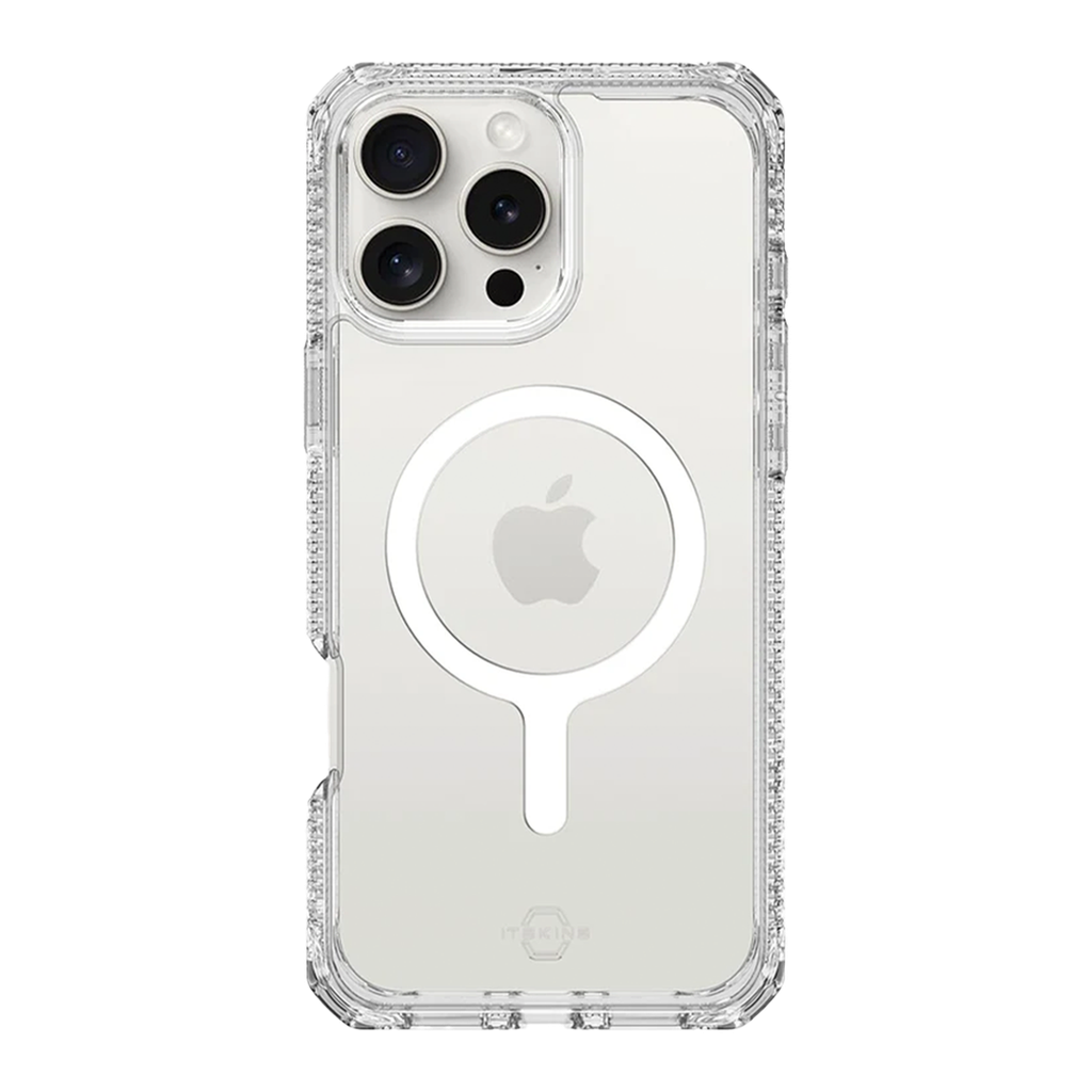 ItSkins Hybrid R Funda Transparente con MagSafe para iPhone 16 Pro Max - Transparentre