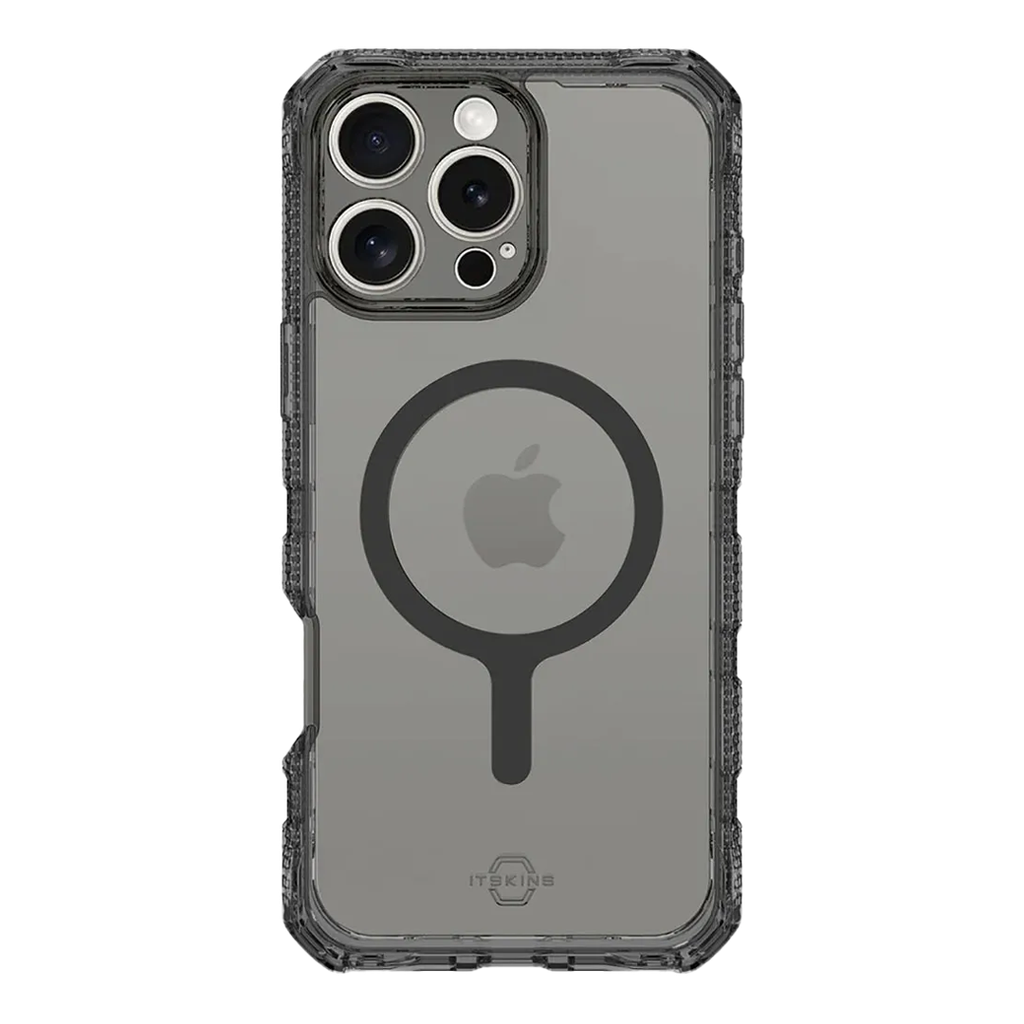 ItSkins Supreme R Funda Transparente con MagSafe para iPhone 16 Pro - Grafito