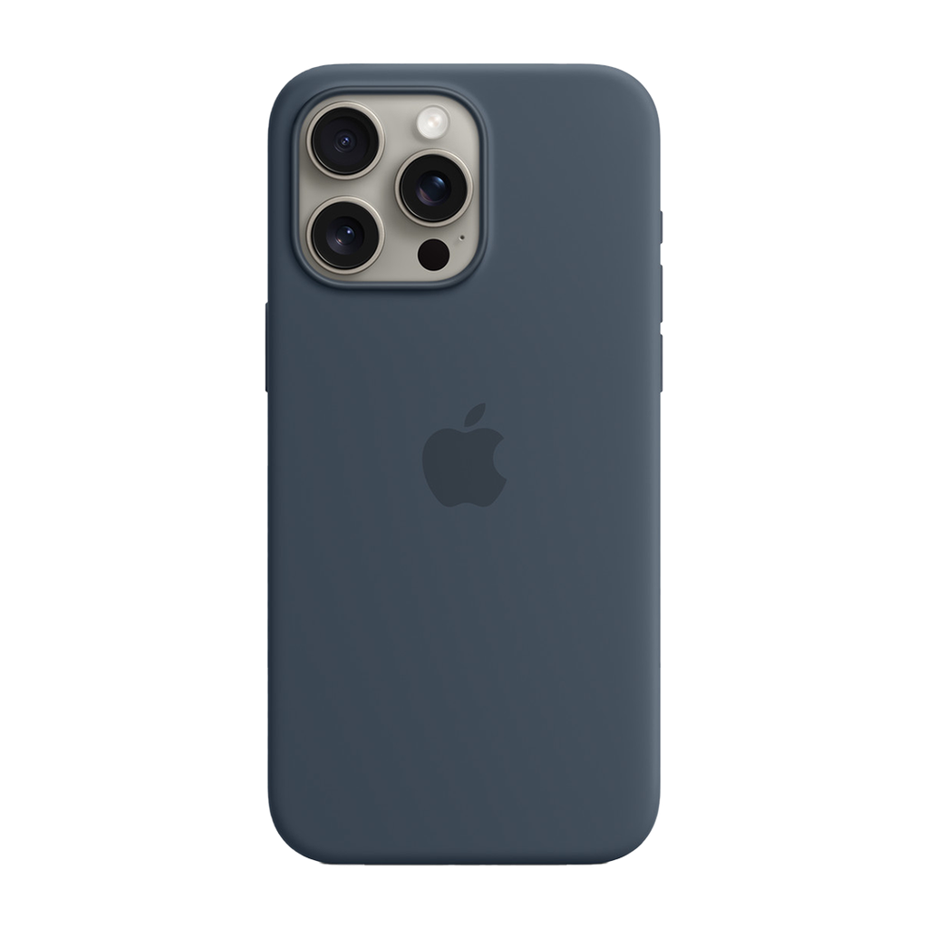 Apple Funda de Silicona para iPhone 15 Pro Max - Azul Tormenta