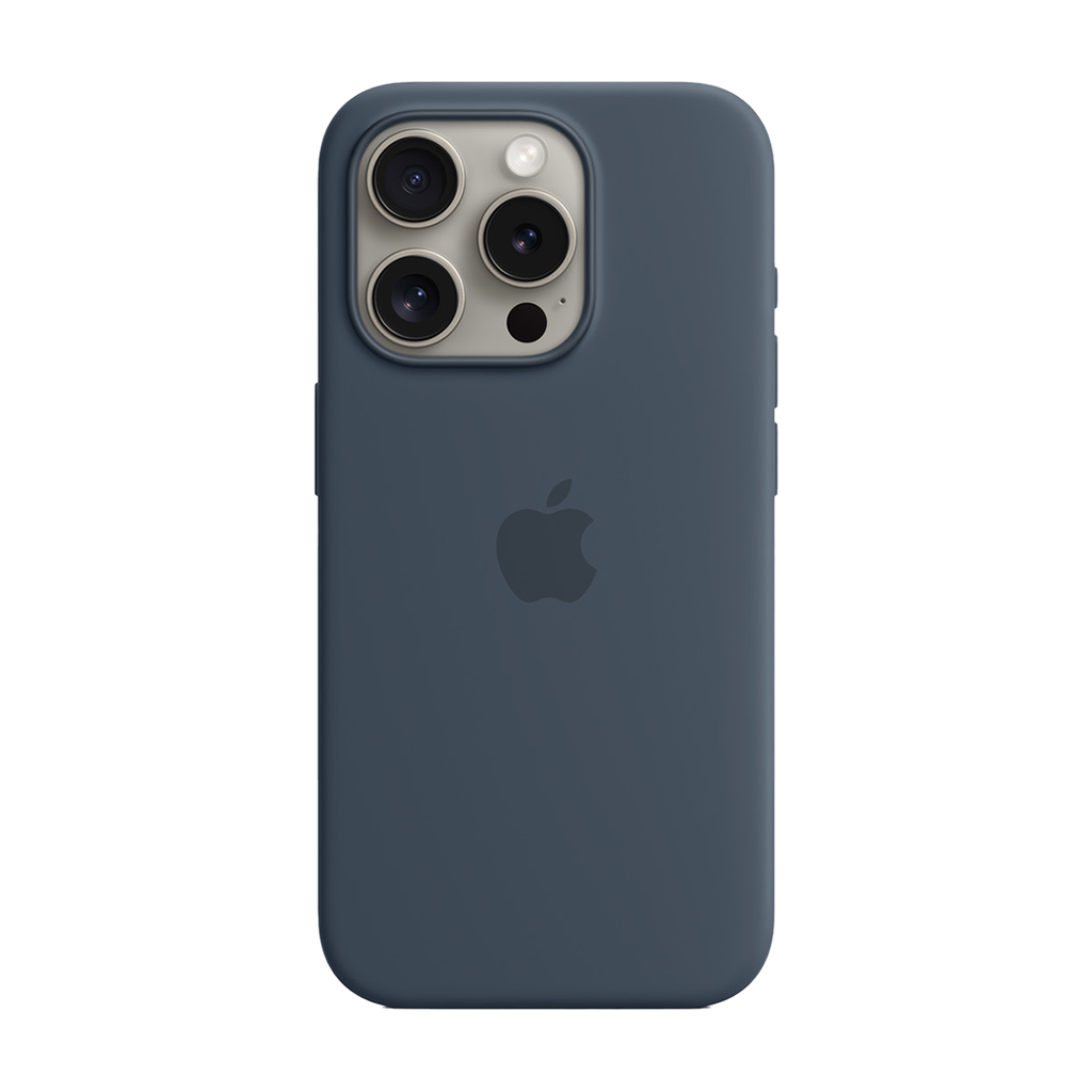 Funda de Silicona para iPhone 15 Pro - Azul Tormenta