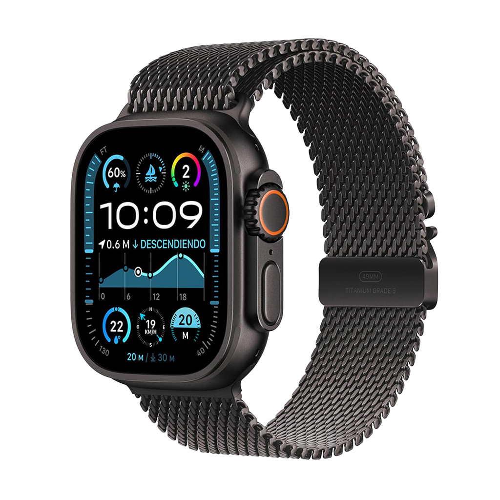 Apple Watch Ultra 2 GPS 49mm - Caja de Titanio Negra - Milanese Loop de Titanio Negro - M