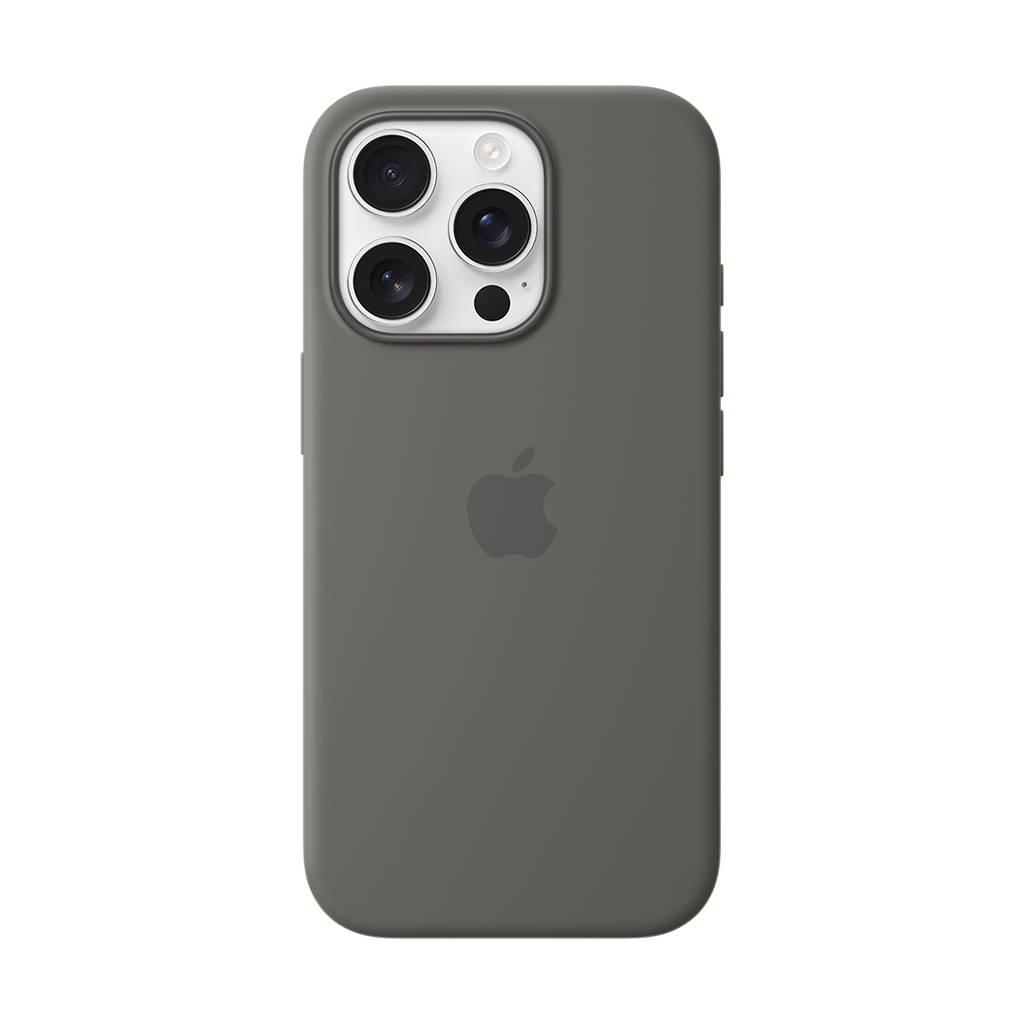 Funda de Silicona con Magsafe para iPhone 16 Pro - Gris Piedra